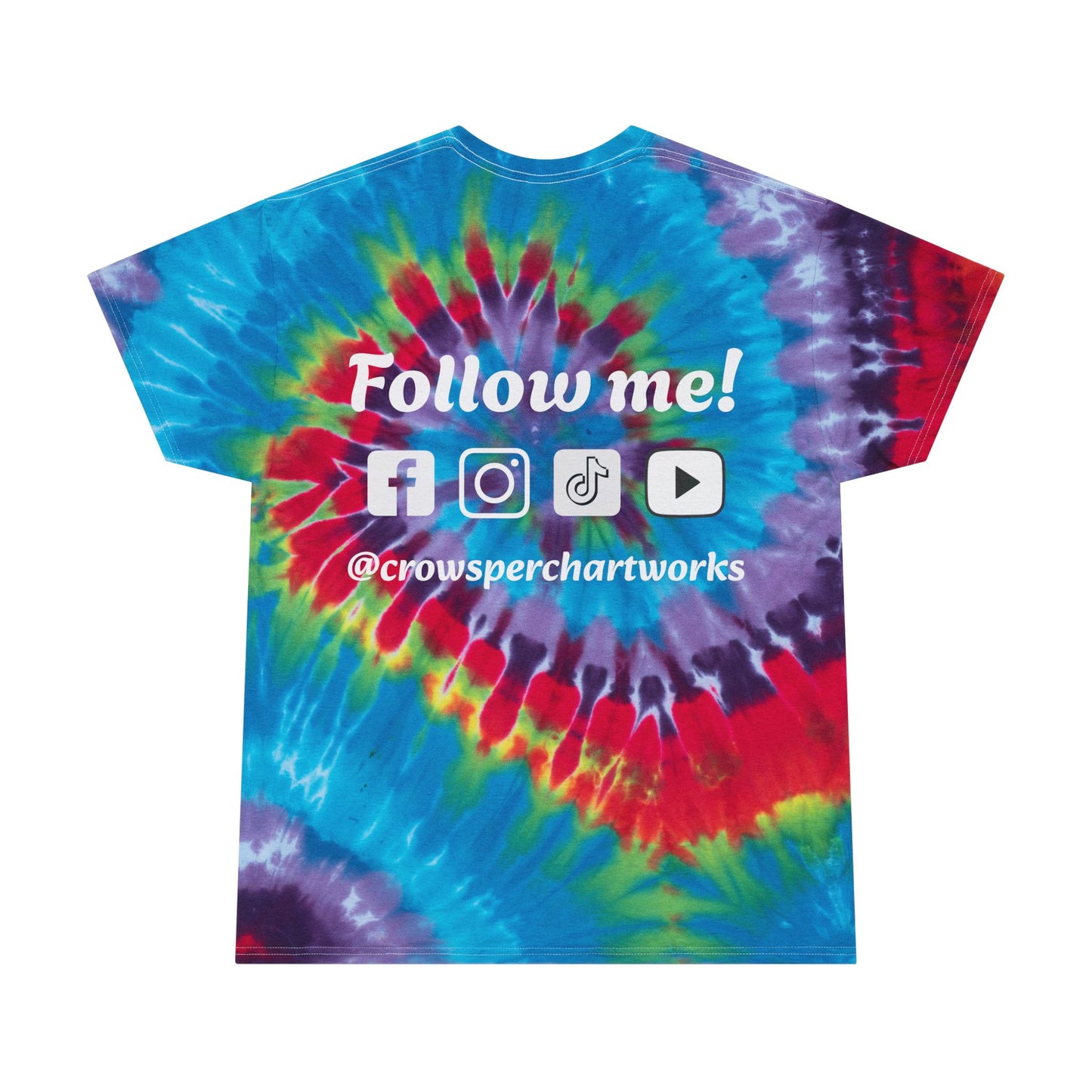 Crow's Perch Artworks Spiral Tie-Dye Tee | Boho Graphic Shirt, Summer Fashion, Custom Tie-Dye, Festival Wear, Casual Outfit