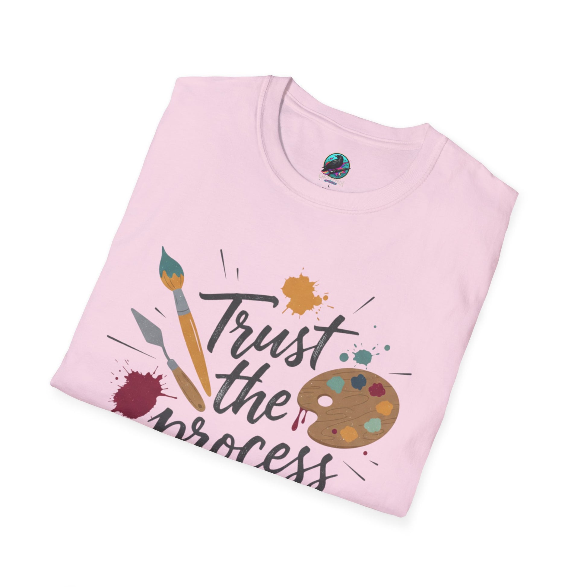 Trust the Process Artist T-Shirt - Inspirational Painter Tee with Palette & Brush Printify