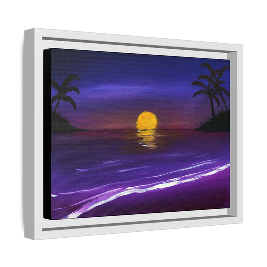 Amethyst Shore - Framed Canvas Print