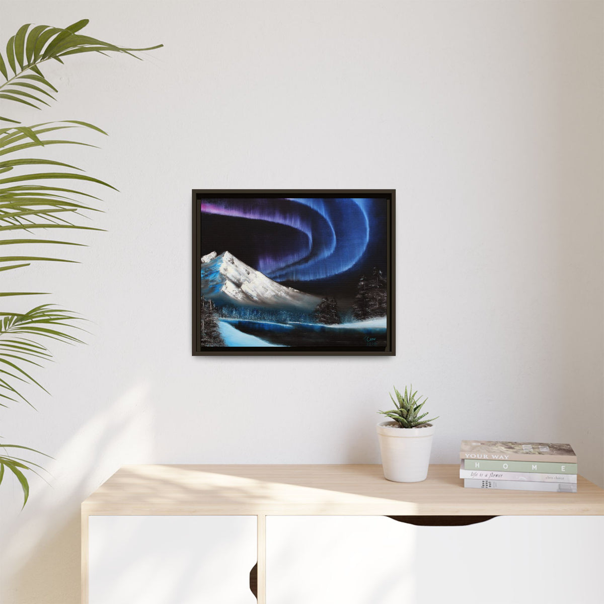 Beneath the Violet Sky - Framed Canvas Print