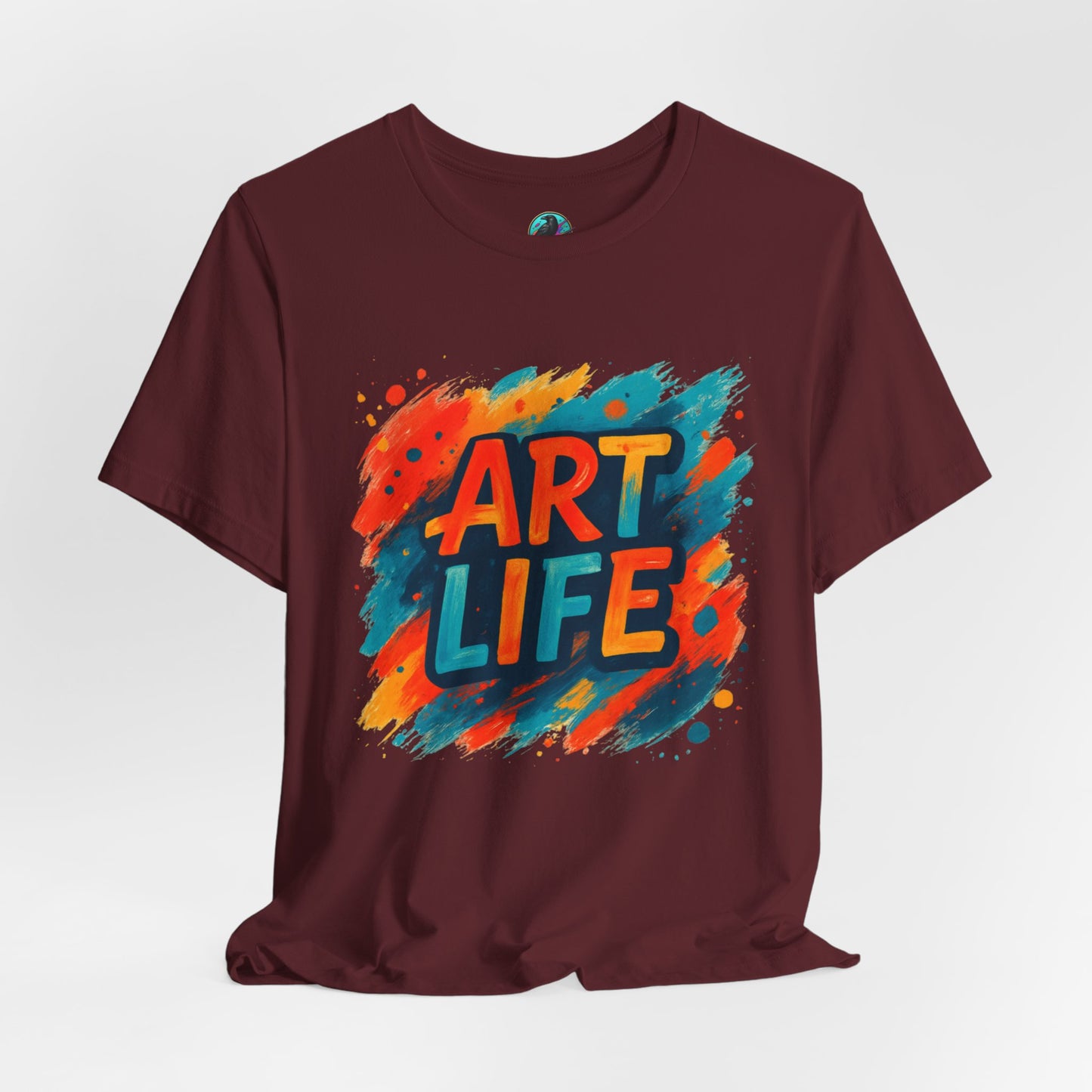 Art Life Graphic Tee - Colorful Painter Brushstroke T‑Shirt Printify