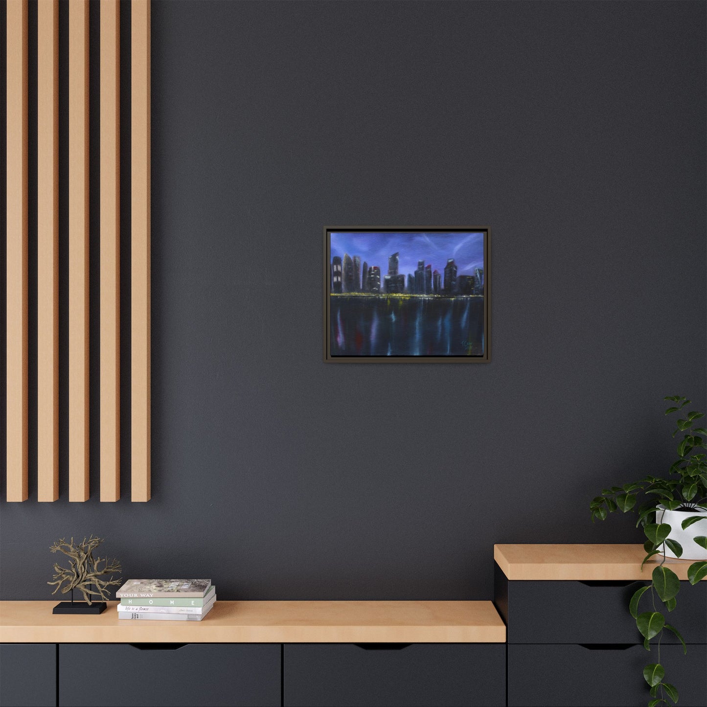 City Lights - Framed Canvas Print