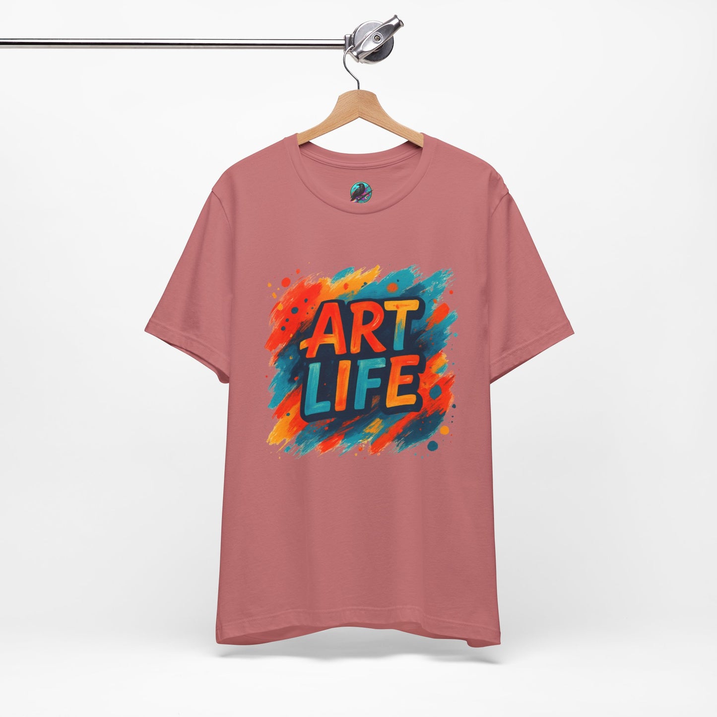 Art Life Graphic Tee - Colorful Painter Brushstroke T‑Shirt Printify