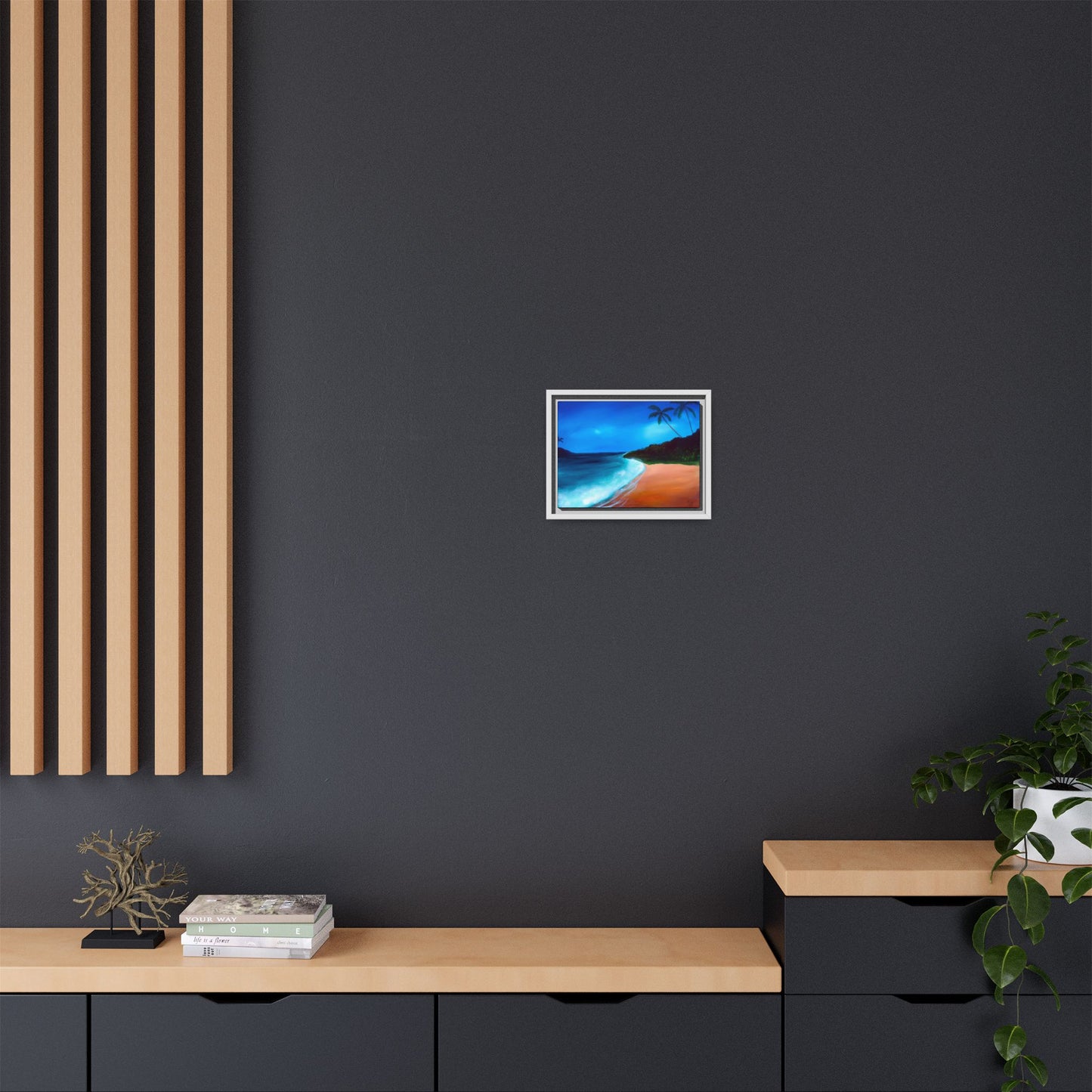 Sunlit Tide - Framed Canvas Print