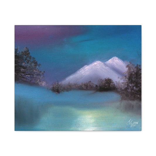 Serene Landscape Canvas Art - Mountain & Reflection