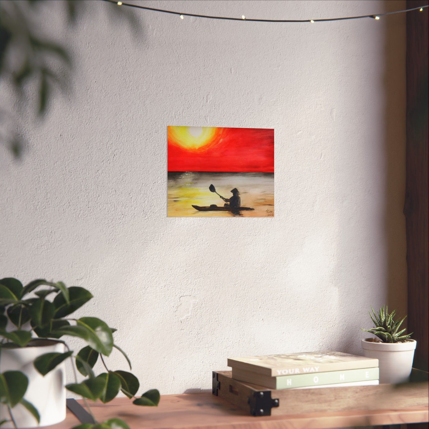 Kayaker at Sunset - Matte Poster Print
