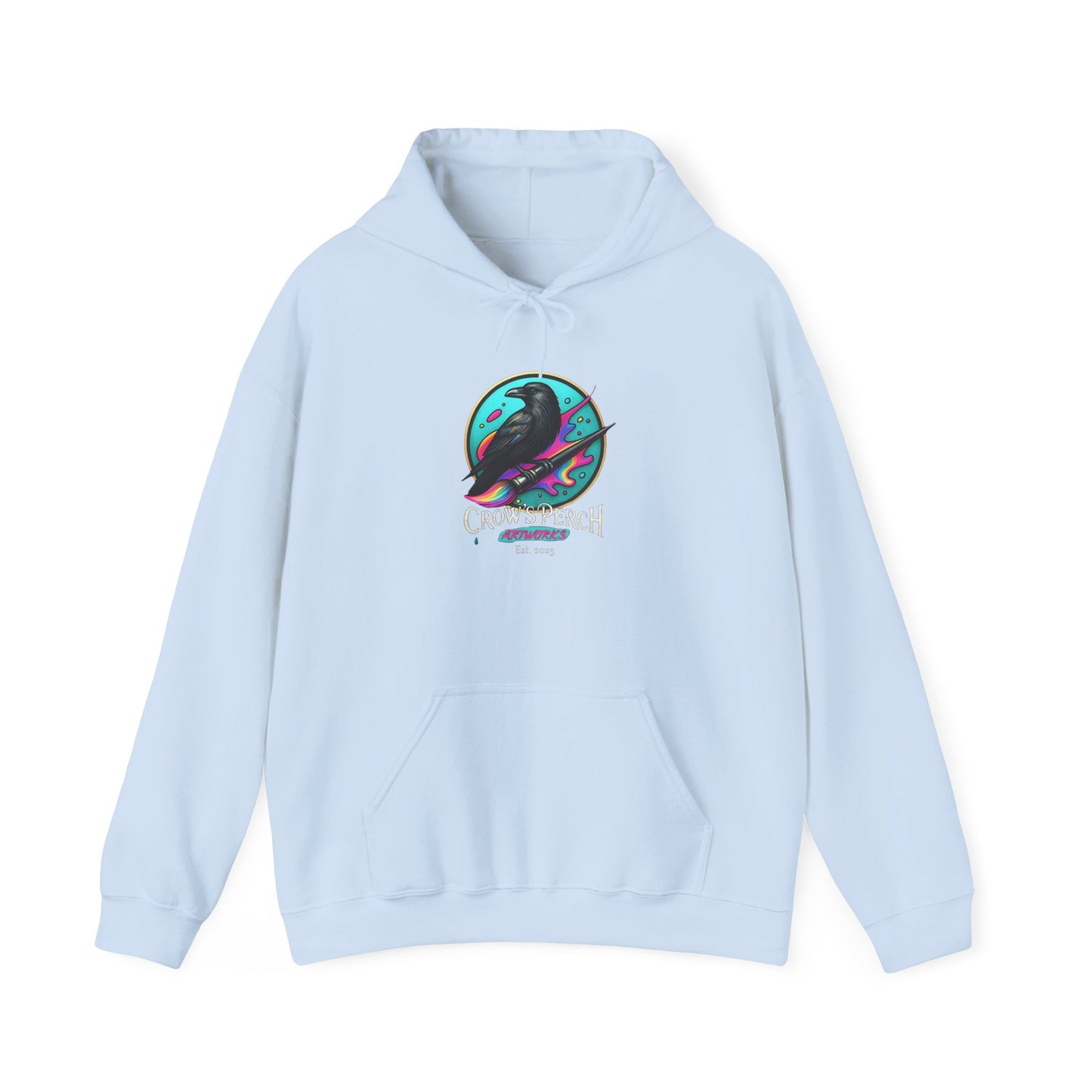 Crow's Perch Artworks Graphic Hoodie, Cozy Sweatshirt Gift, Stylish Layering Piece, Everyday Fashion Statement
