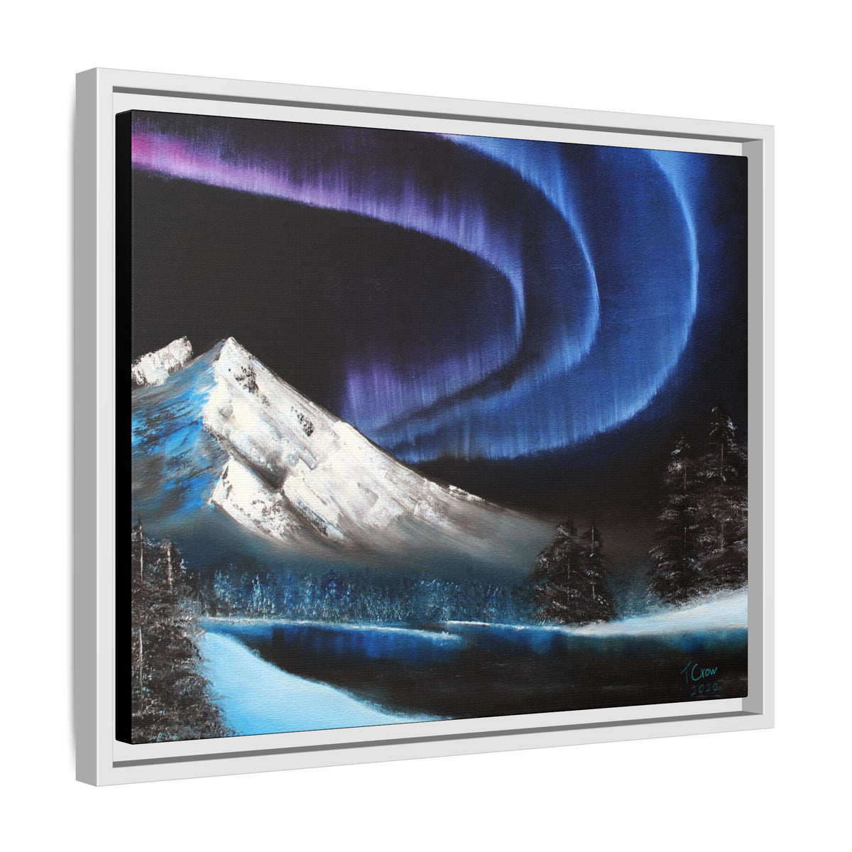 Beneath the Violet Sky - Framed Canvas Print