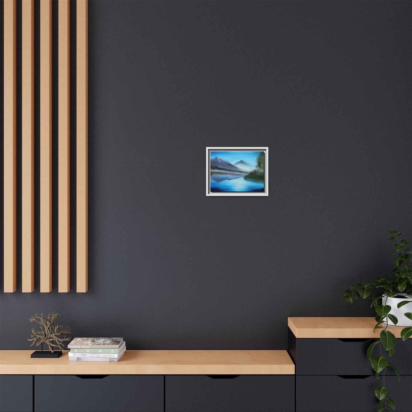 Mirror of the Mountains - Framed Canvas Print
