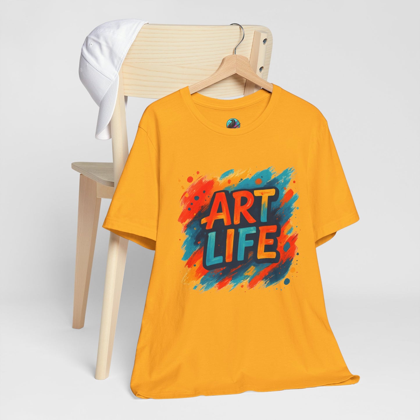 Art Life Graphic Tee - Colorful Painter Brushstroke T‑Shirt Printify