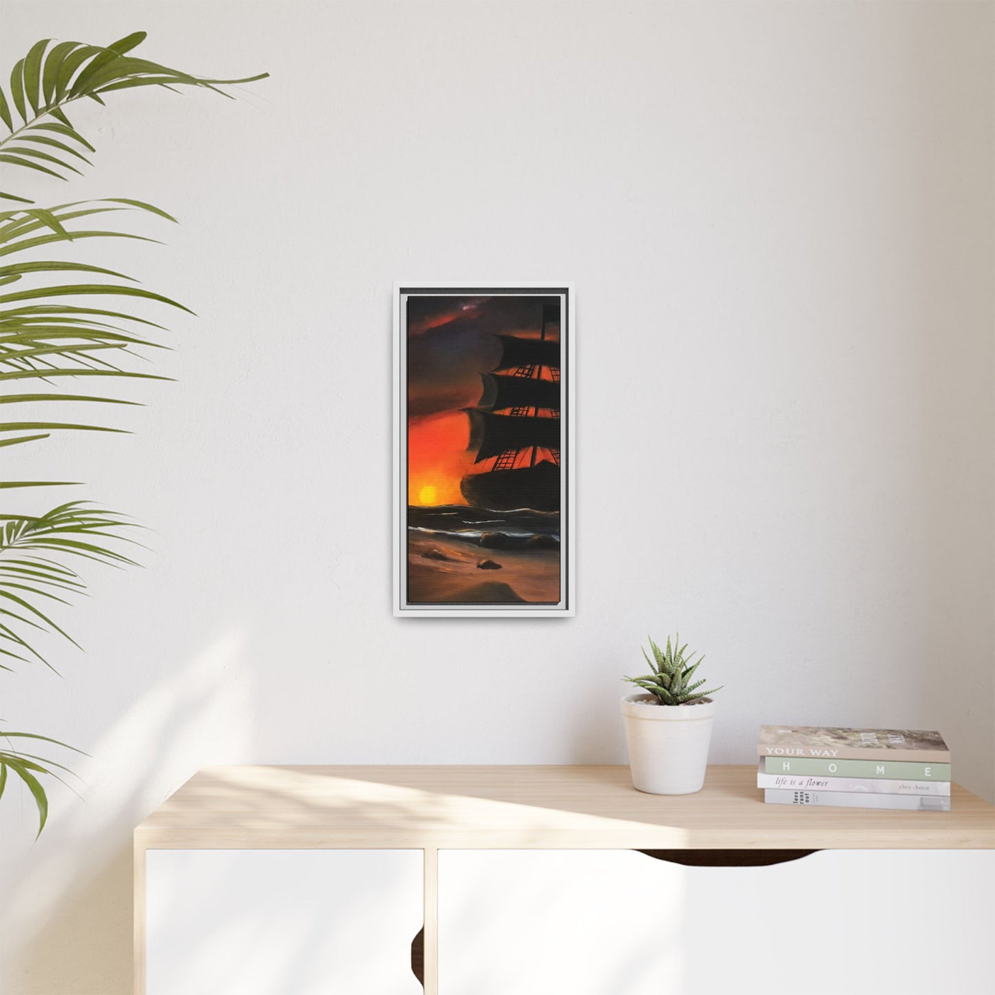 Pirate Ship Panel 2 - Framed Canvas Print Printify