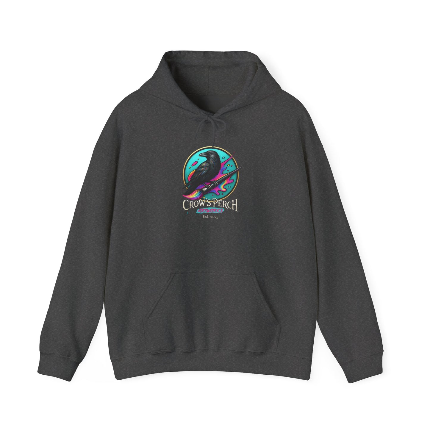 Crow's Perch Artworks Graphic Hoodie, Cozy Sweatshirt Gift, Stylish Layering Piece, Everyday Fashion Statement