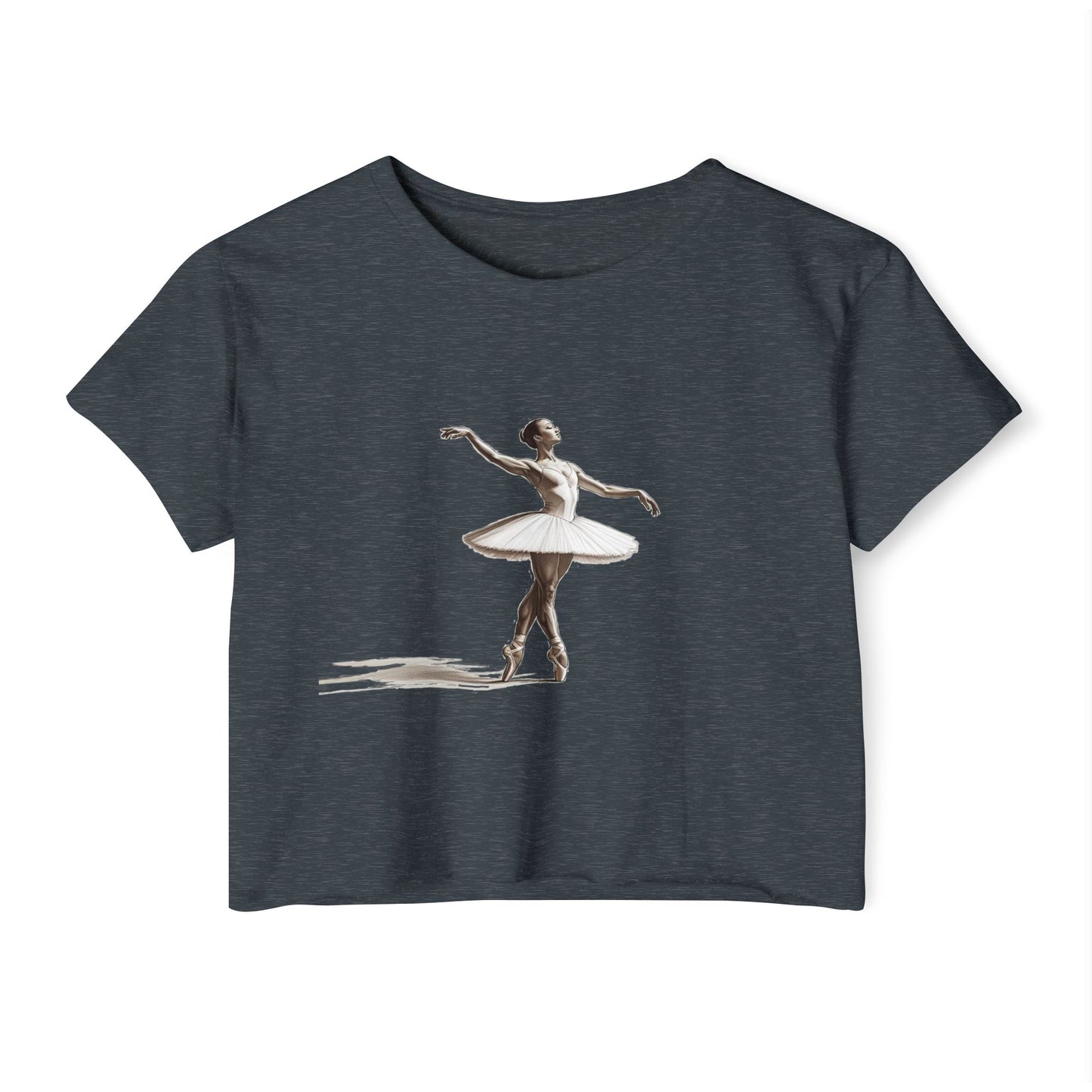 Ballerina Crop Top, Comfortable Summer Wear, Bohemian Style Tee, Perfect for Music Festivals, Dance Events, Beach Days