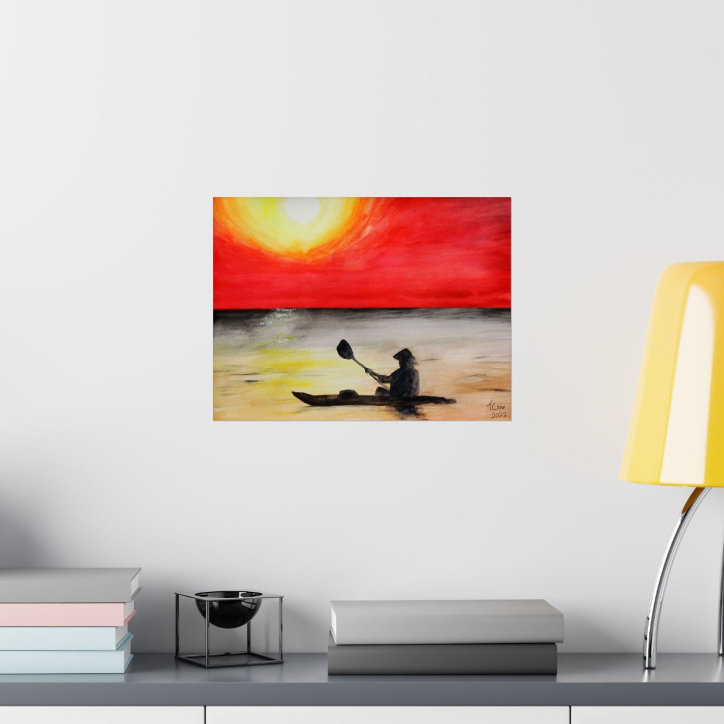 Kayaker at Sunset - Matte Poster Print