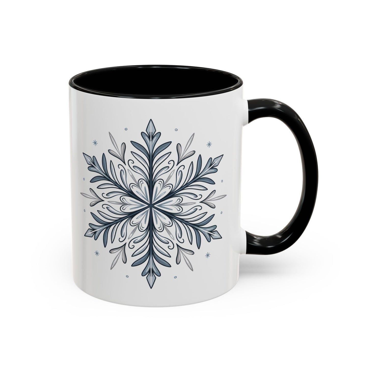 Cozy Winter Accent Coffee Mug - Perfect Gift for Hot Beverage Lovers, Seasonal Decor, Snowflake Design, Winter Mug, Holiday Cheer