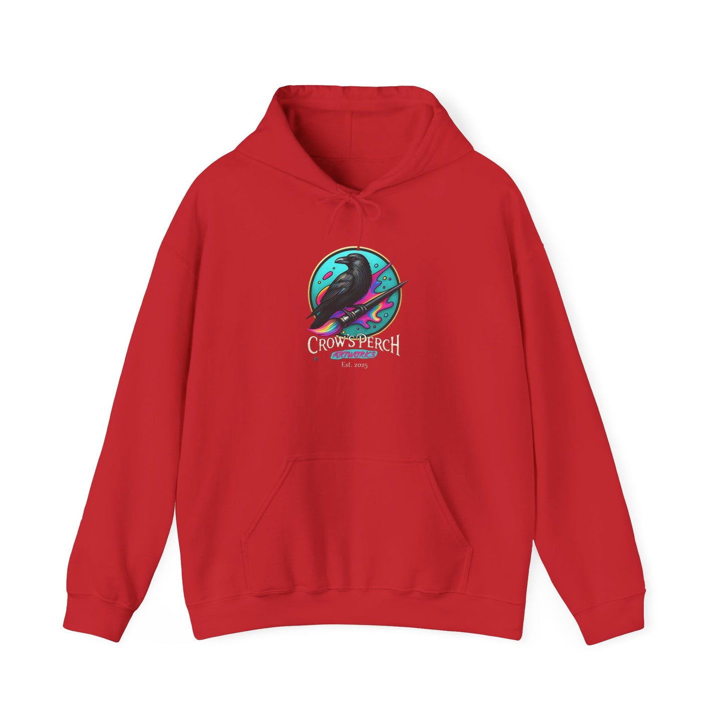 Crow's Perch Artworks Graphic Hoodie, Cozy Sweatshirt Gift, Stylish Layering Piece, Everyday Fashion Statement