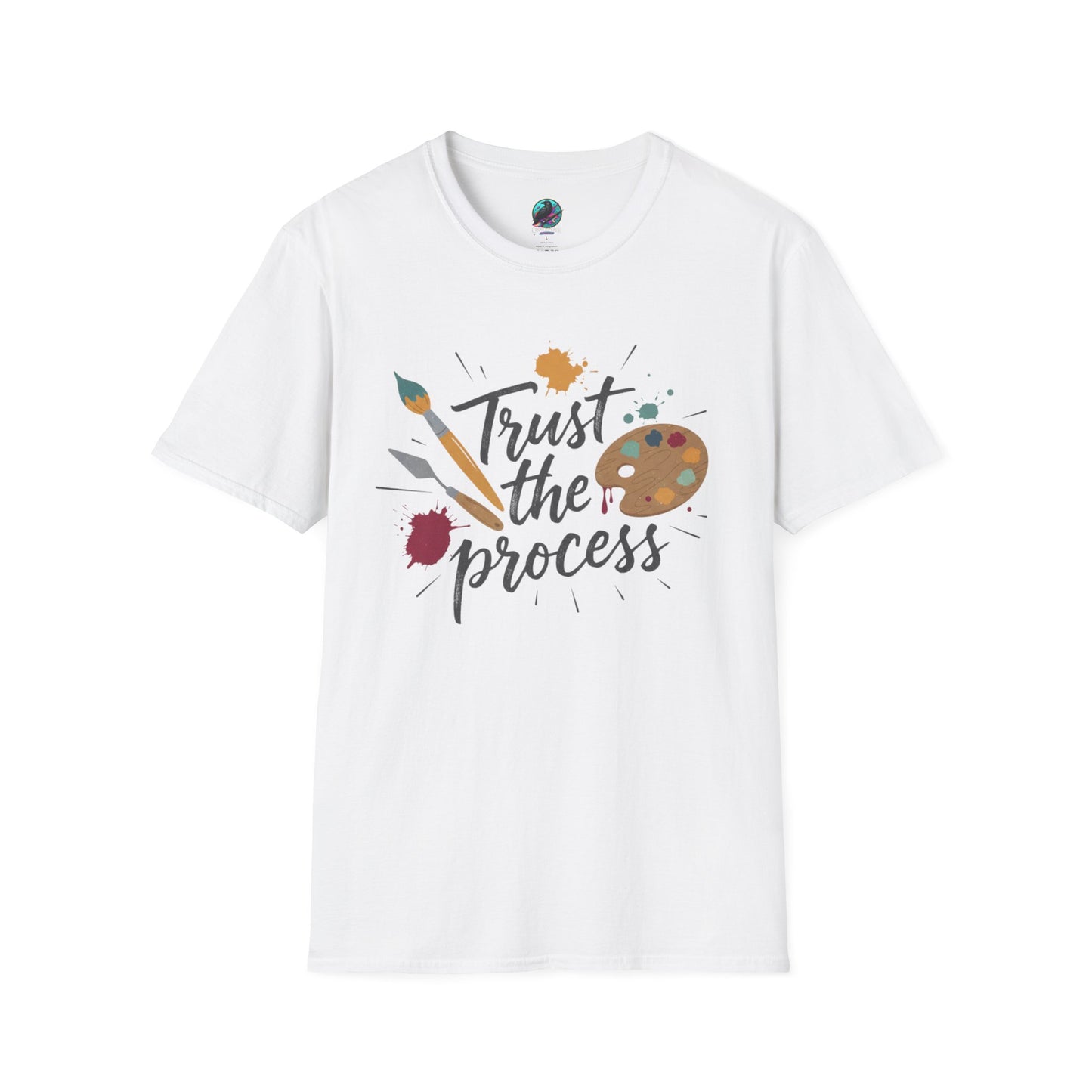 Trust the Process Artist T-Shirt - Inspirational Painter Tee with Palette & Brush Printify