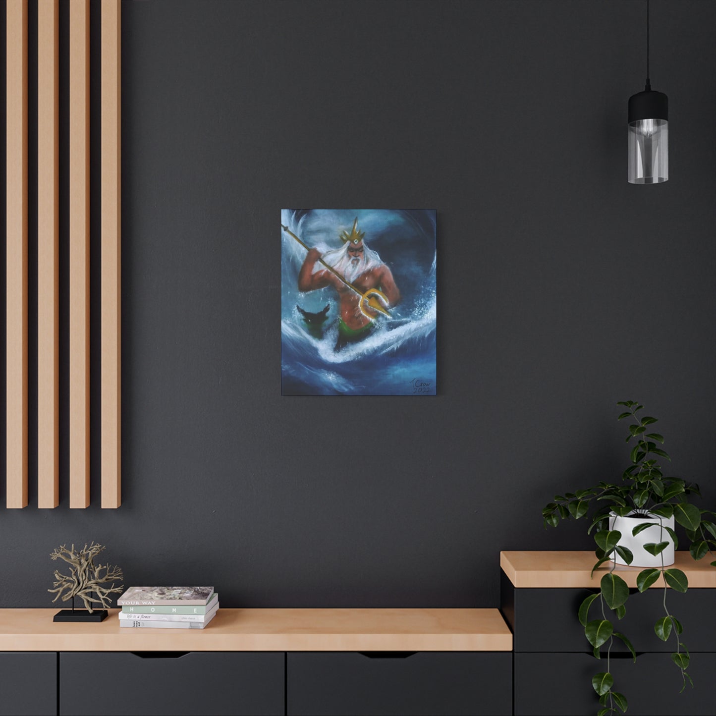 King Triton Matte Canvas Wall Art