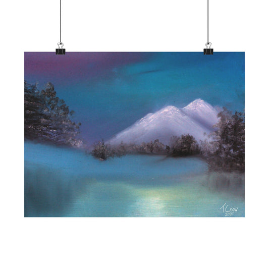 Winter's Light - Matte Poster Print Printify
