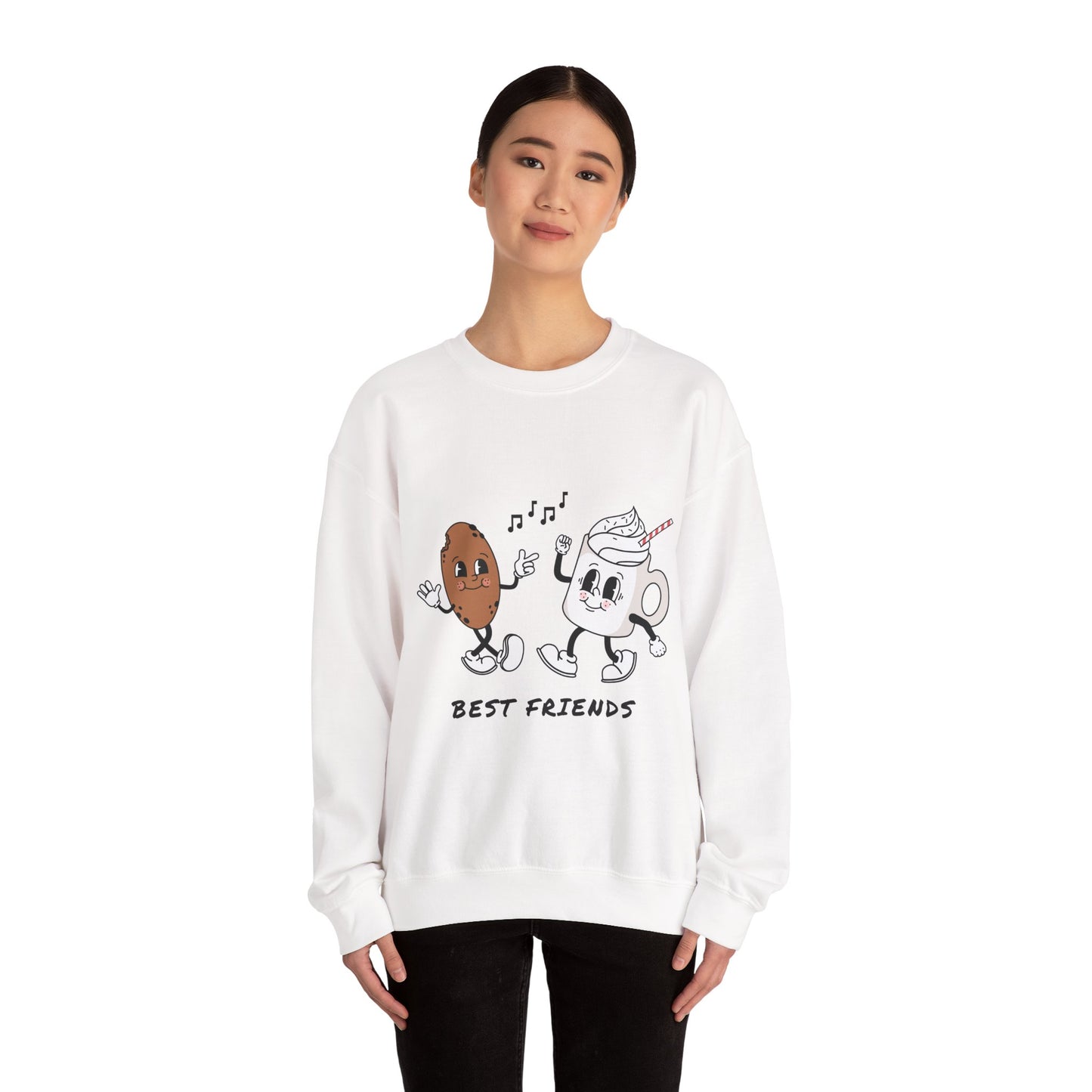 Best Friends Crewneck Sweatshirt, Cute Gift for Friends, Cozy Unisex Sweatshirt, Casual Layering Top, Friendship Apparel
