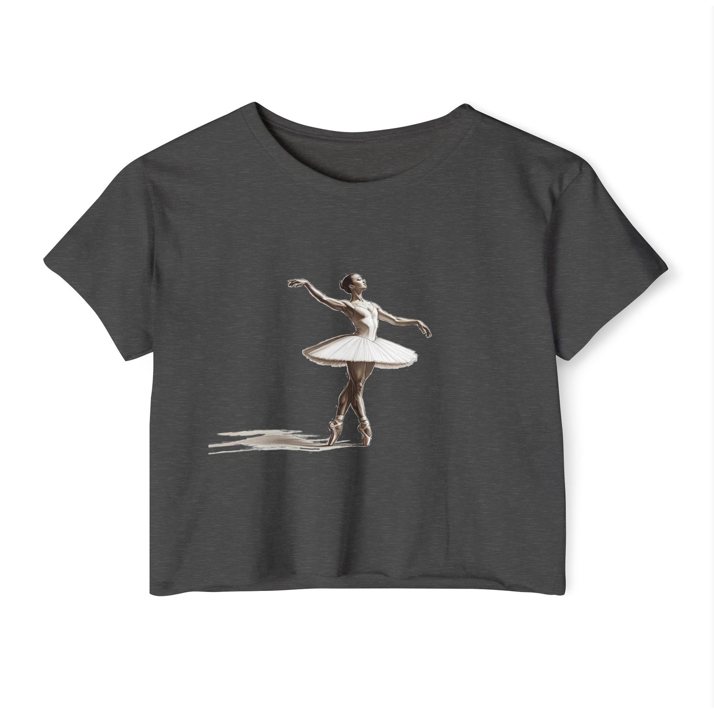Ballerina Crop Top, Comfortable Summer Wear, Bohemian Style Tee, Perfect for Music Festivals, Dance Events, Beach Days