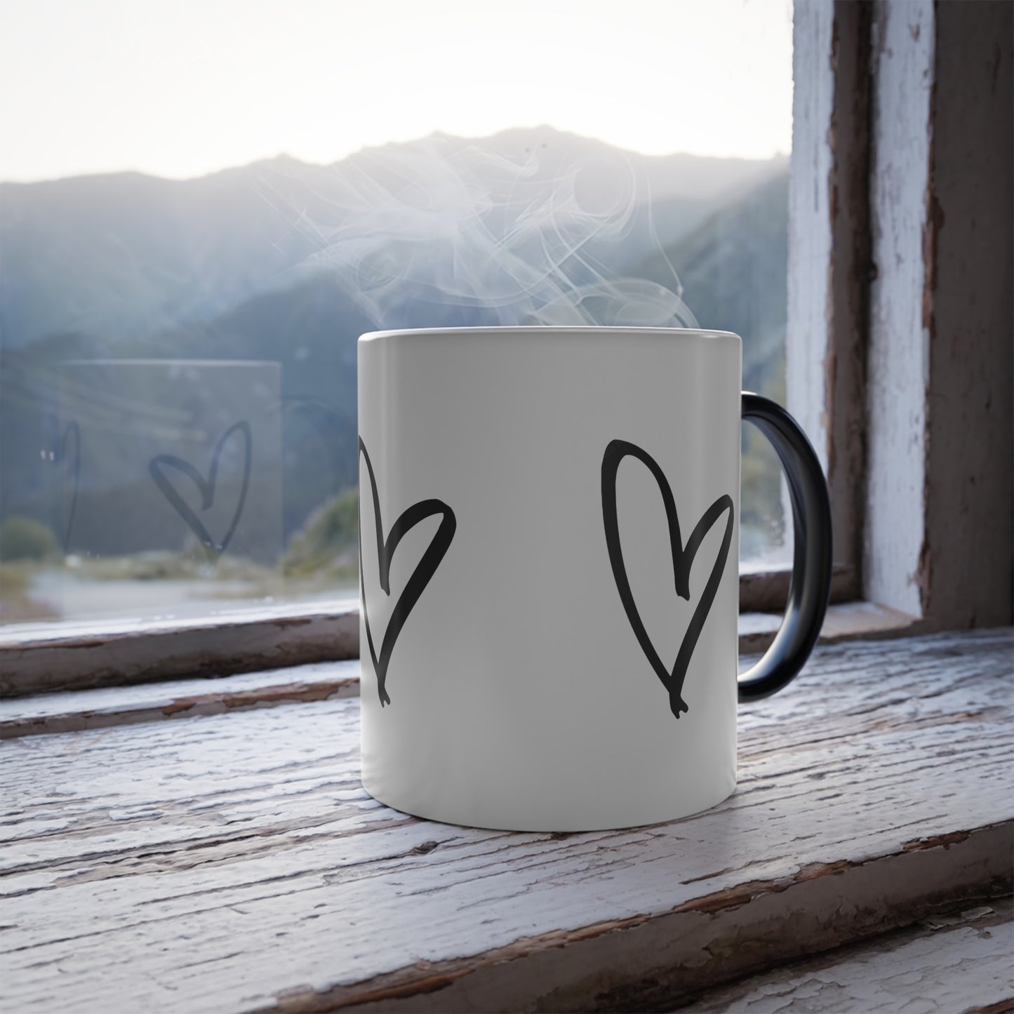 Color-Changing Heart Mug — 11oz Morphing Coffee Cup Printify