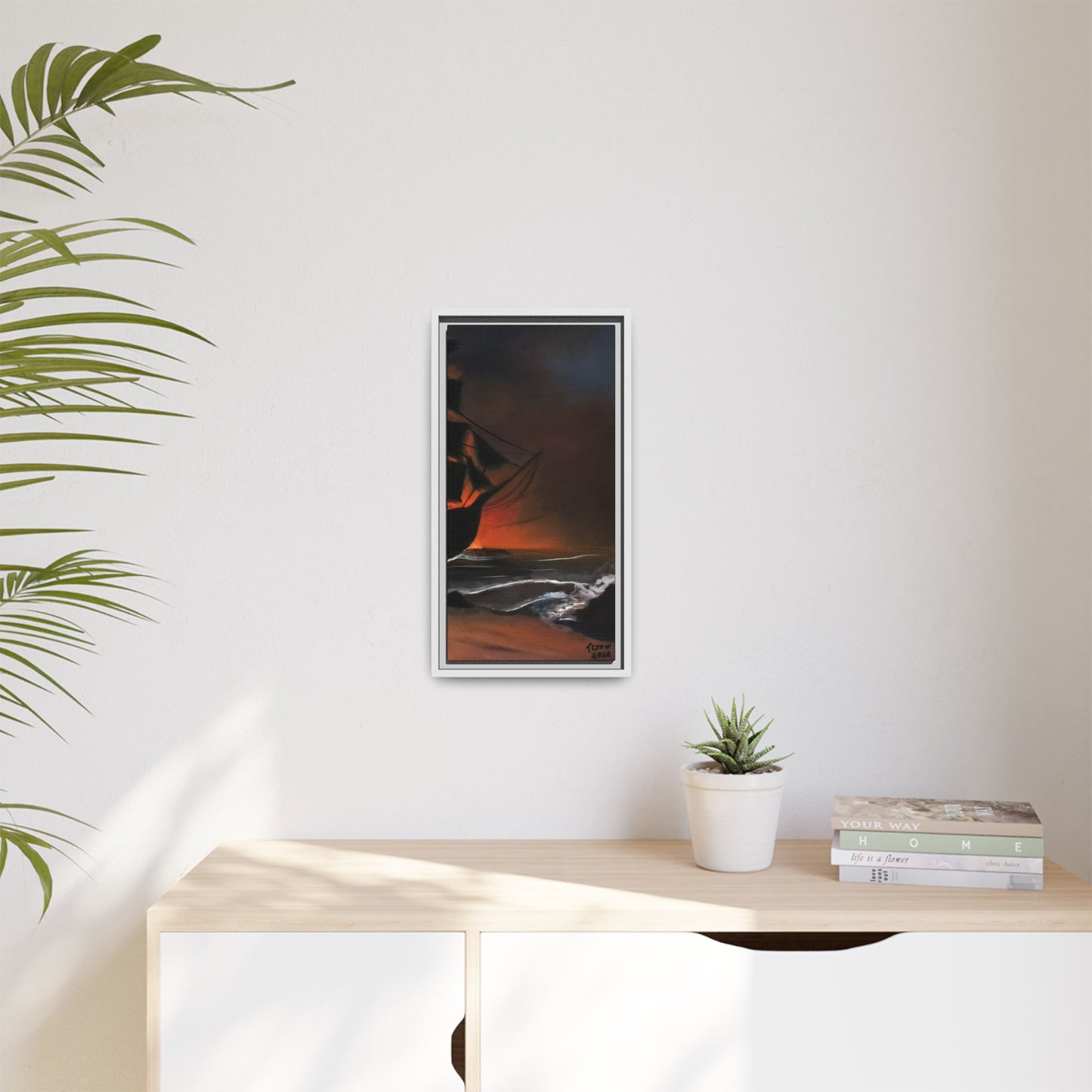 Pirate Ship Panel 3 - Framed Canvas Print Printify