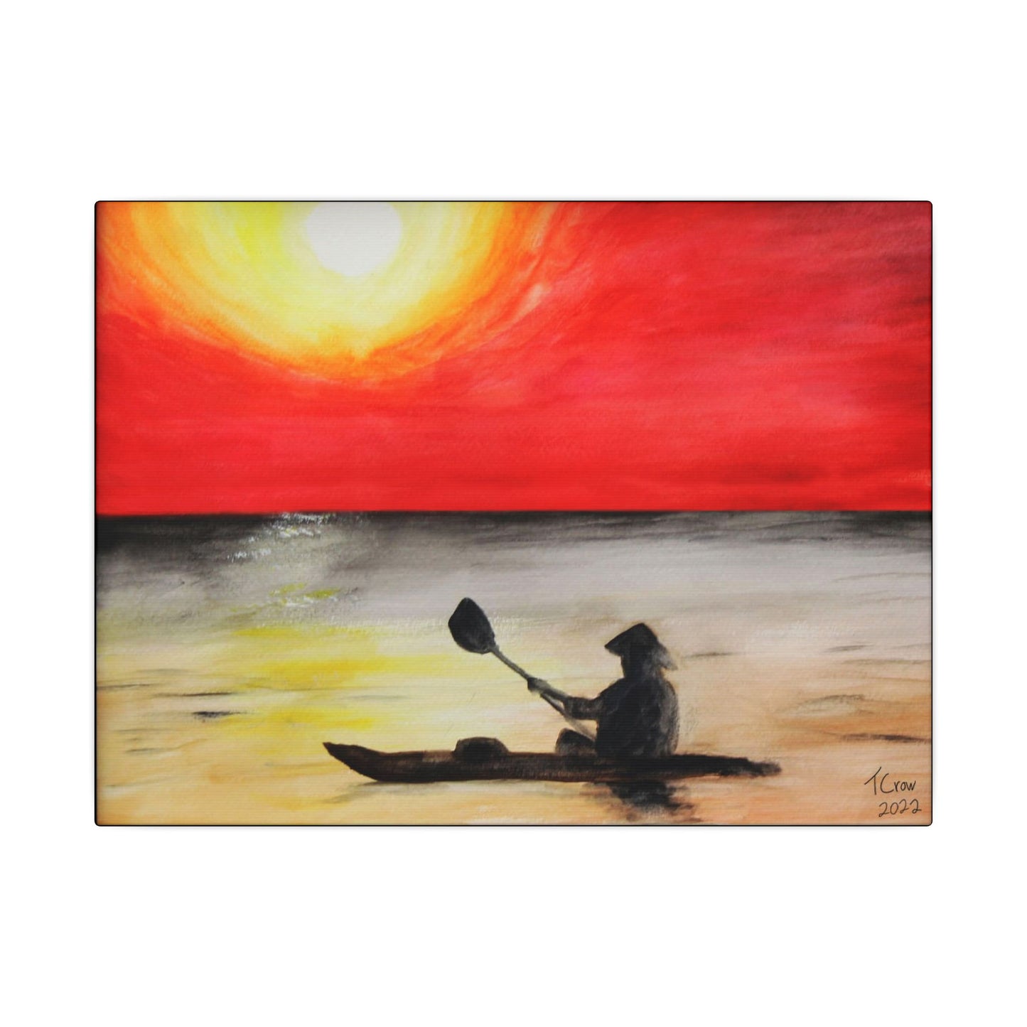Kayaker at Sunset - Canvas Print