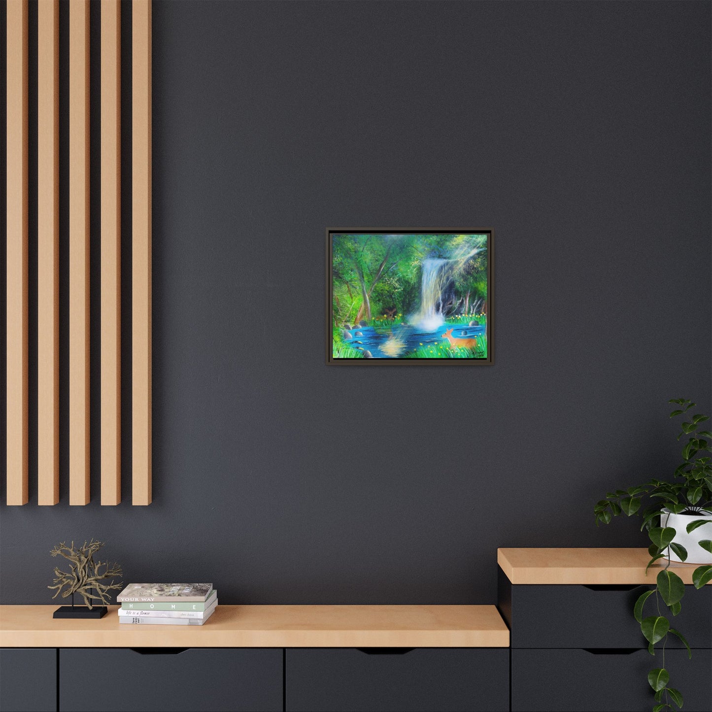 Serene Escape - Framed Canvas Print