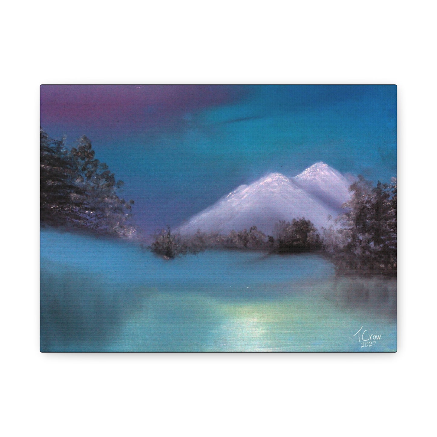 Serene Landscape Canvas Art - Mountain & Reflection
