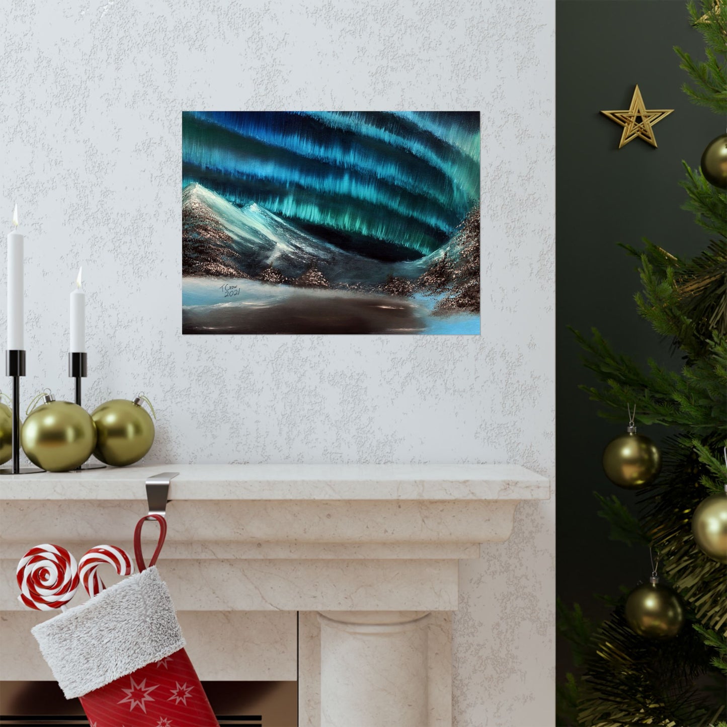 Frozen Sky's Glow - Matte Poster Print