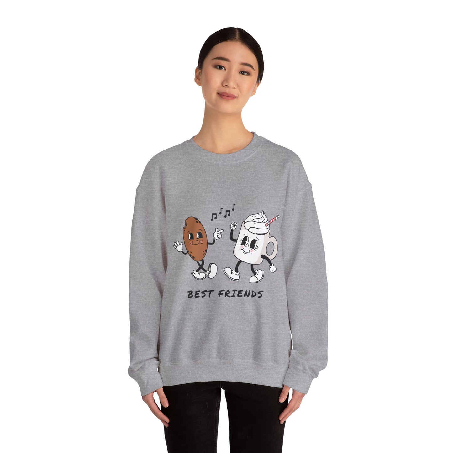 Best Friends Crewneck Sweatshirt, Cute Gift for Friends, Cozy Unisex Sweatshirt, Casual Layering Top, Friendship Apparel