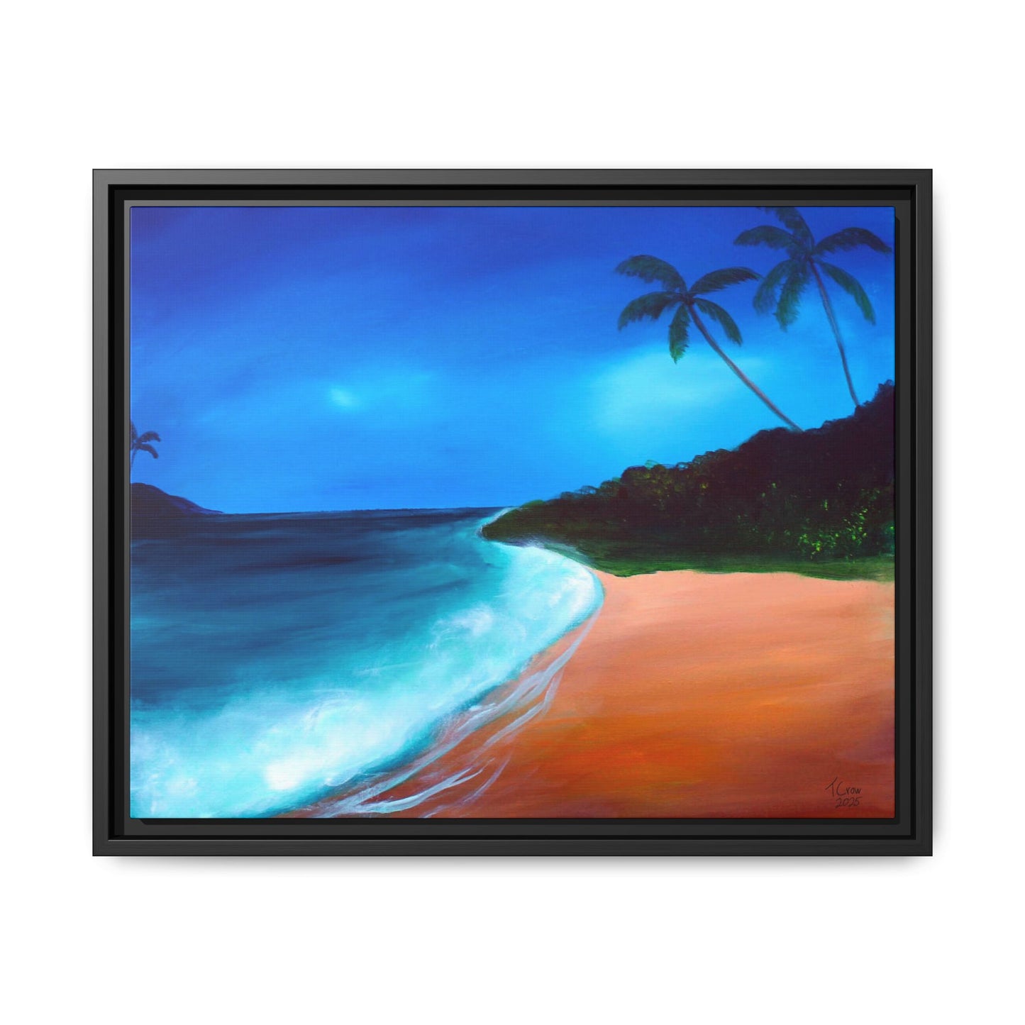 Sunlit Tide - Framed Canvas Print