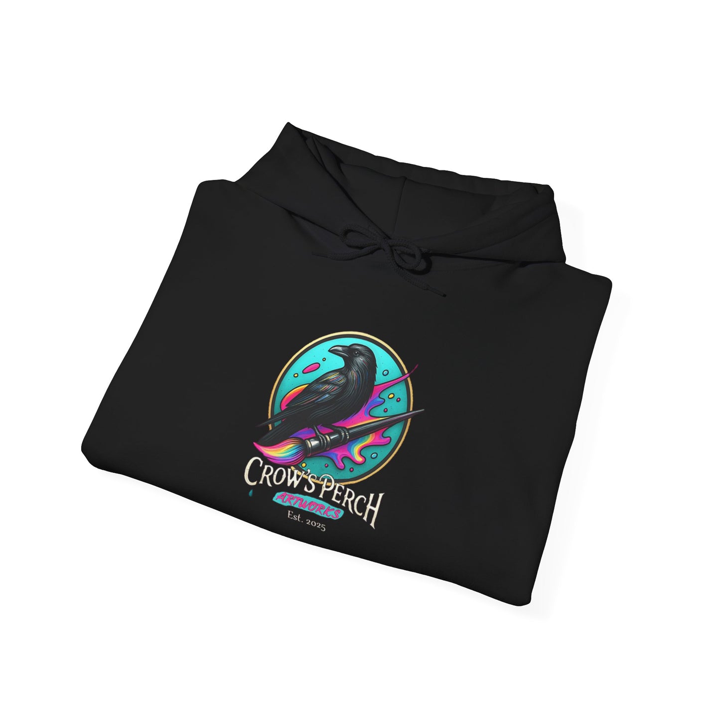 Crow's Perch Artworks Graphic Hoodie, Cozy Sweatshirt Gift, Stylish Layering Piece, Everyday Fashion Statement