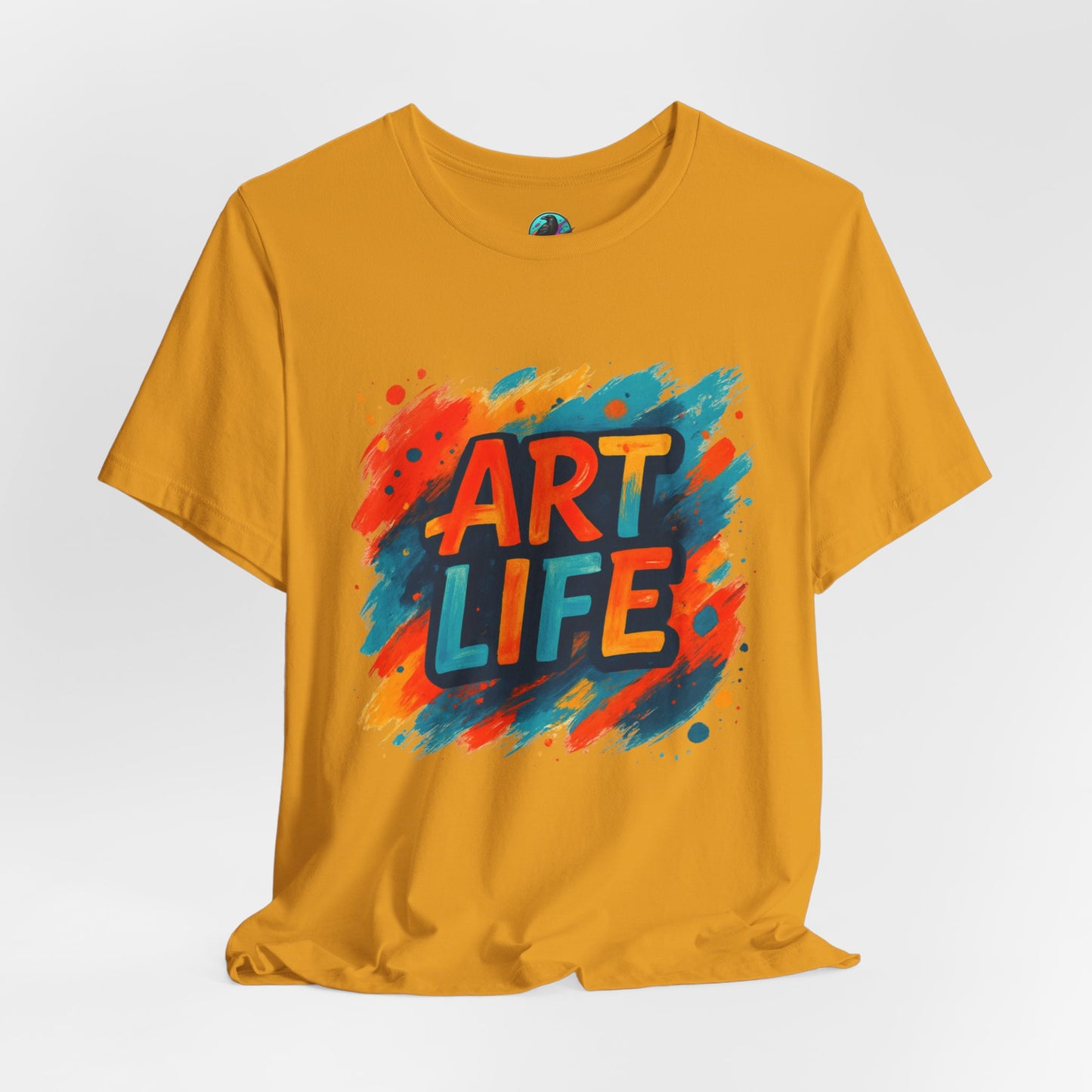 Art Life Graphic Tee - Colorful Painter Brushstroke T‑Shirt Printify