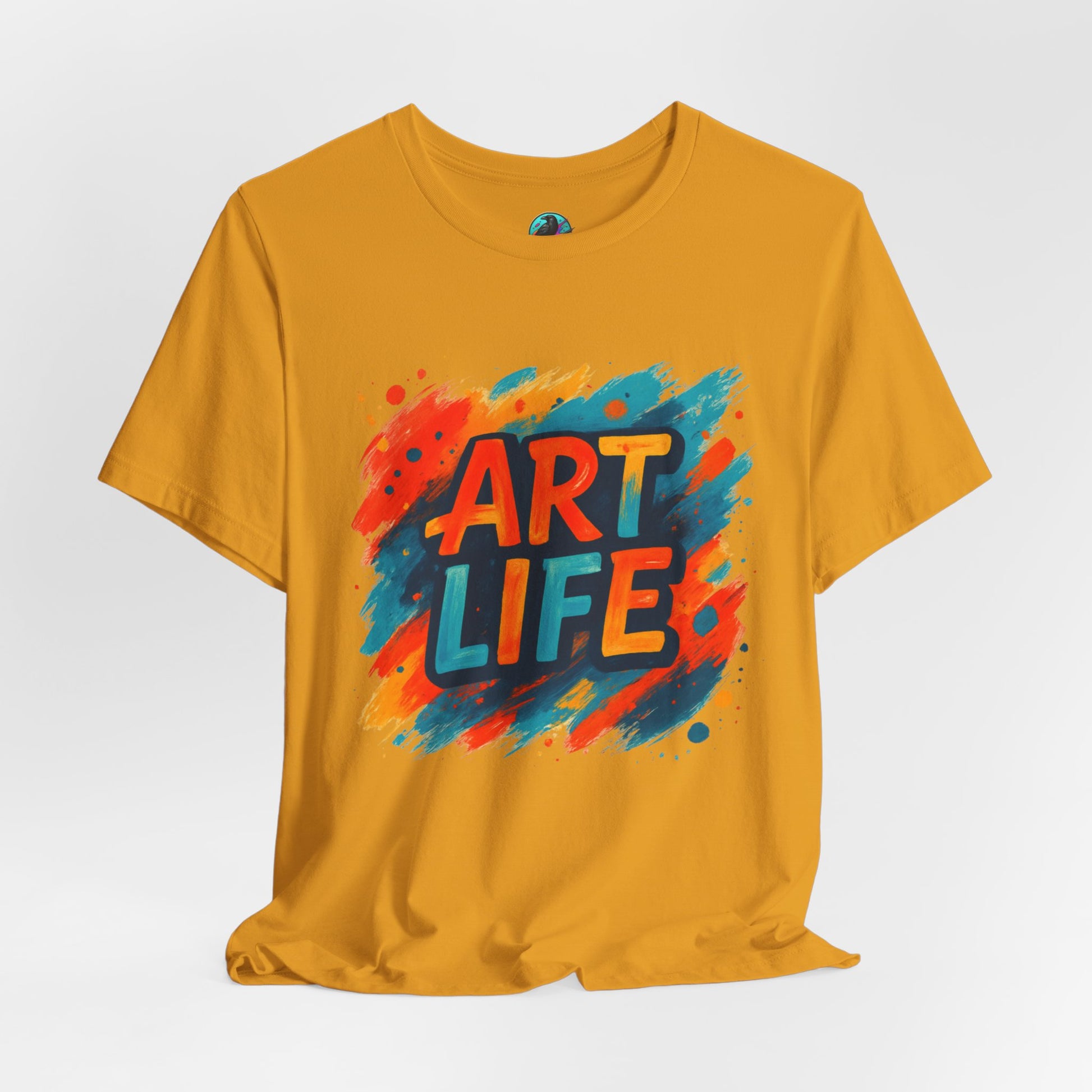 Art Life Graphic Tee - Colorful Painter Brushstroke T‑Shirt Printify