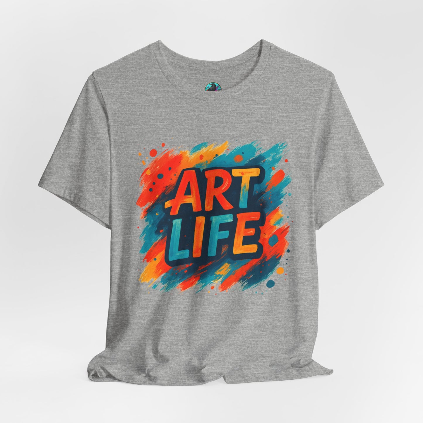 Art Life Graphic Tee - Colorful Painter Brushstroke T‑Shirt Printify