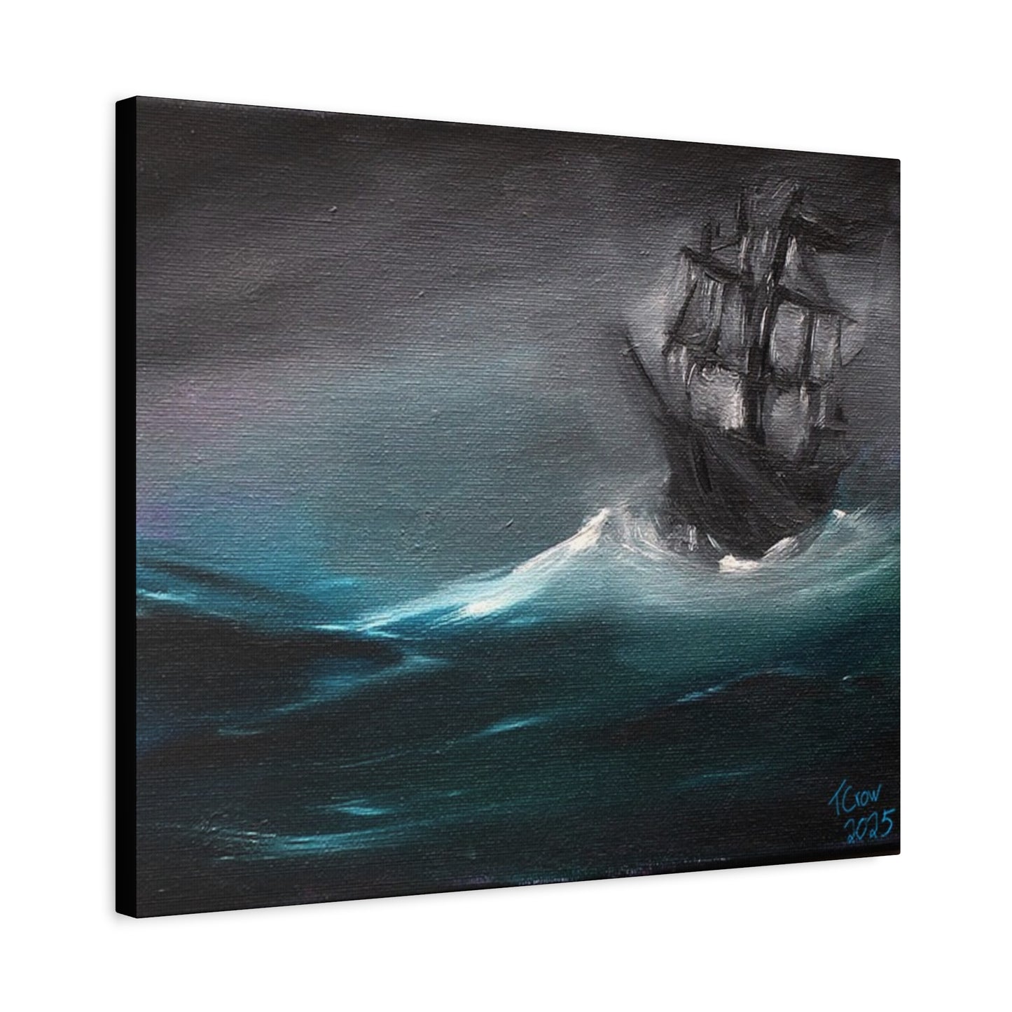 Stormy Seas Ship Canvas Wall Art | Nautical Decor for Home & Office