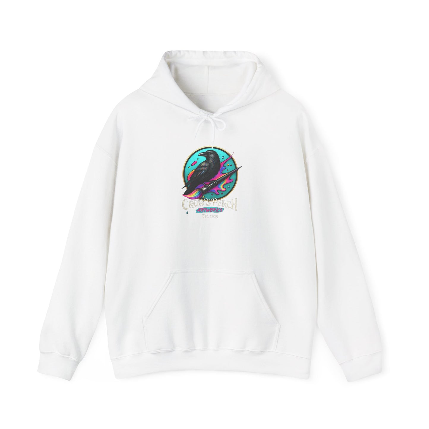 Crow's Perch Artworks Graphic Hoodie, Cozy Sweatshirt Gift, Stylish Layering Piece, Everyday Fashion Statement