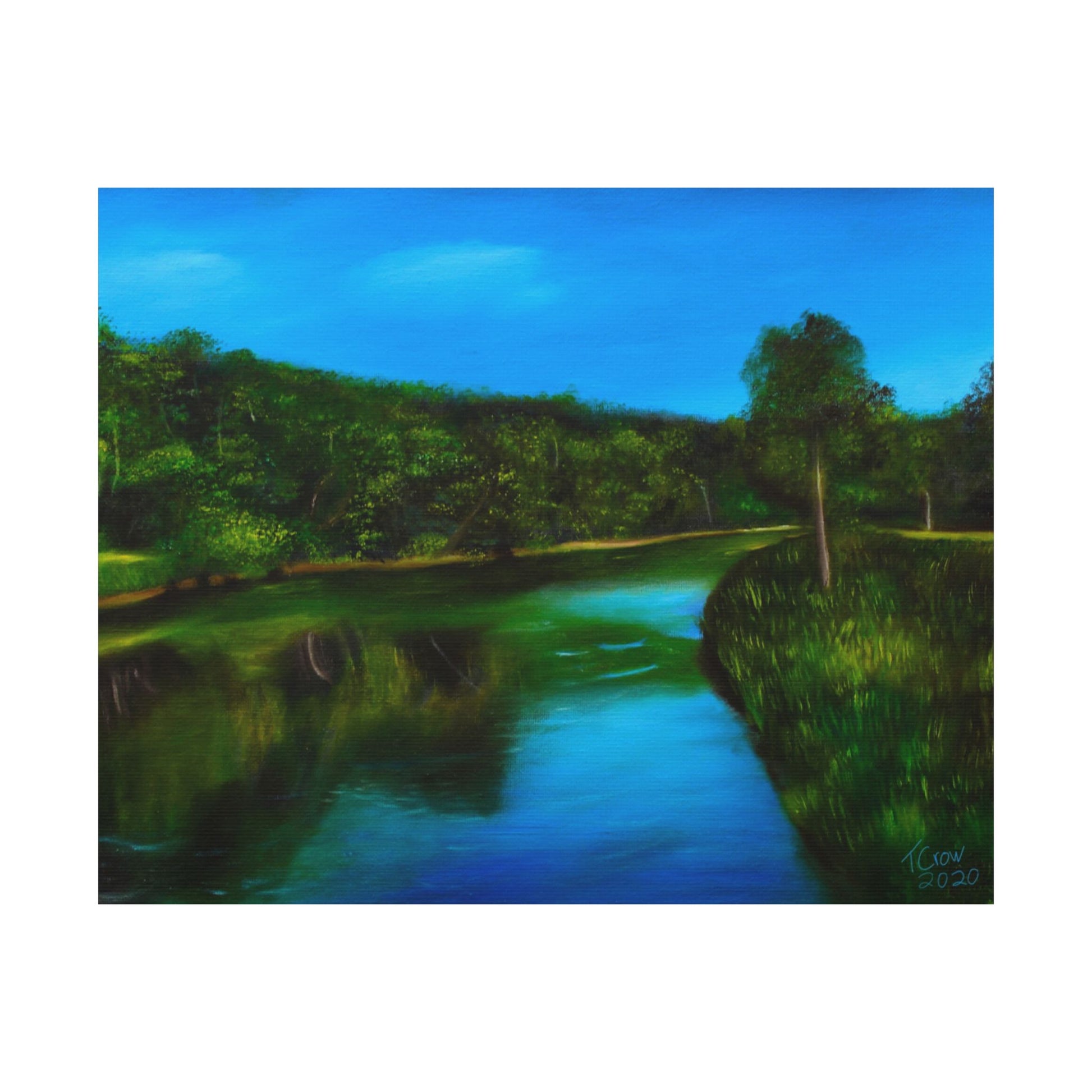 Riverside Reflections - Matte Poster Print Printify