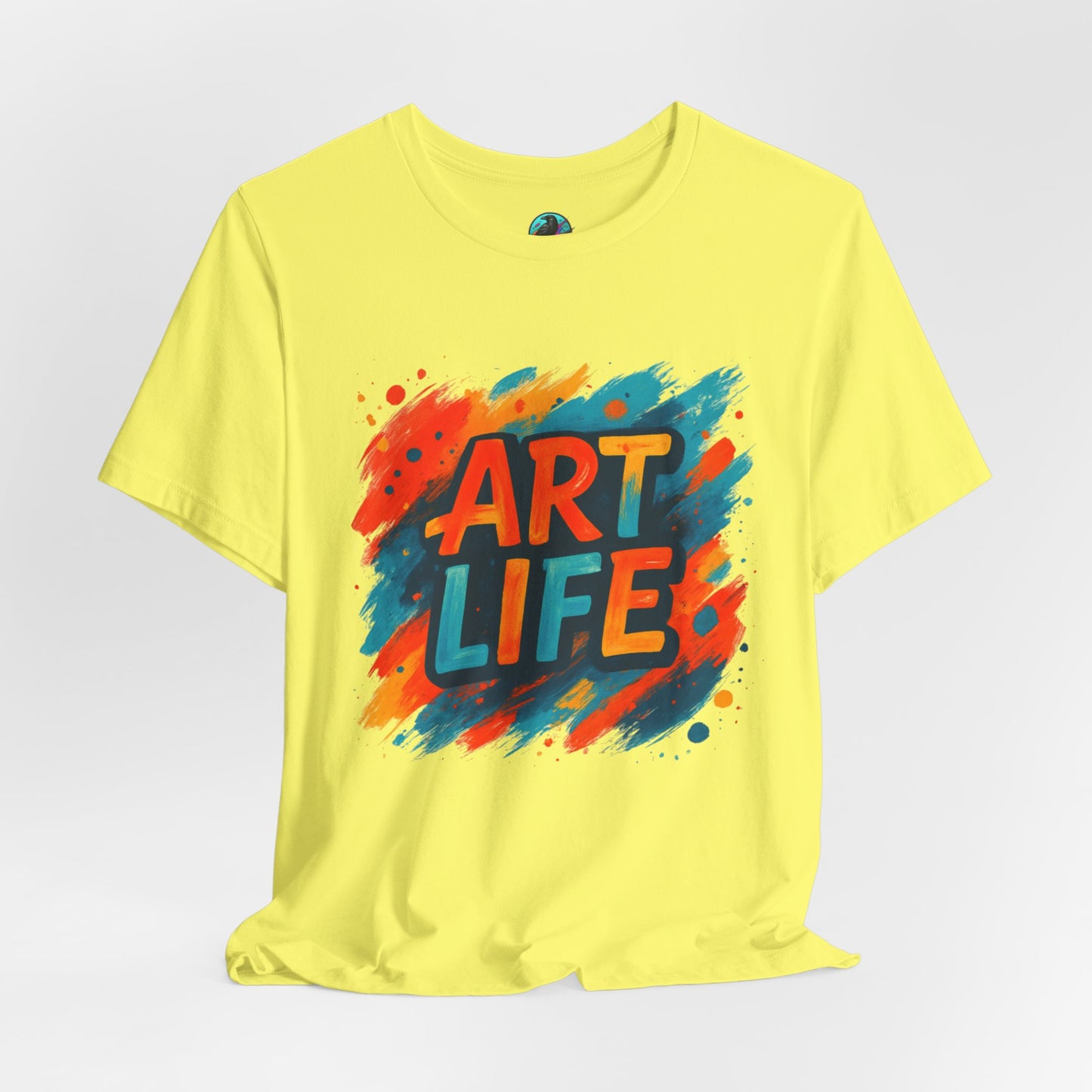 Art Life Graphic Tee - Colorful Painter Brushstroke T‑Shirt Printify