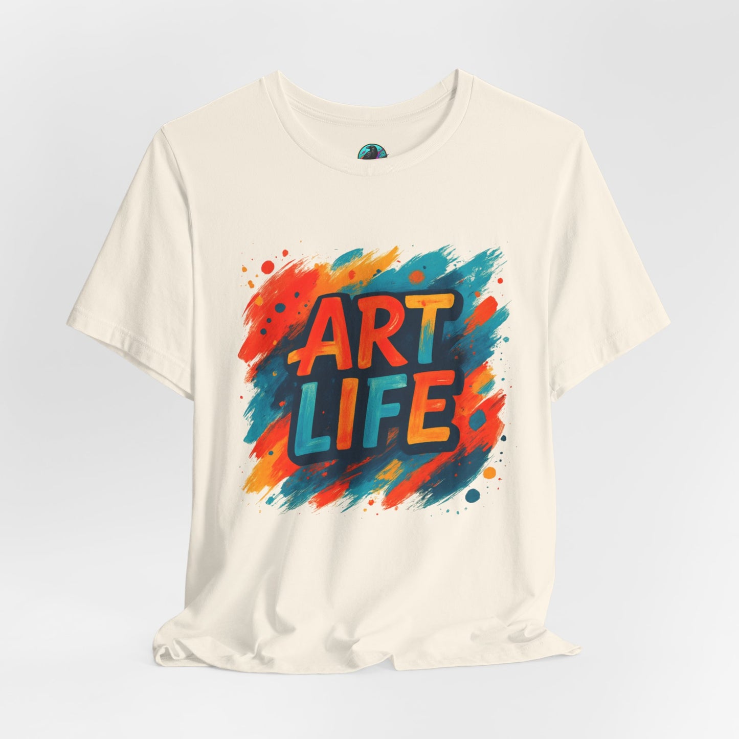 Art Life Graphic Tee - Colorful Painter Brushstroke T‑Shirt Printify