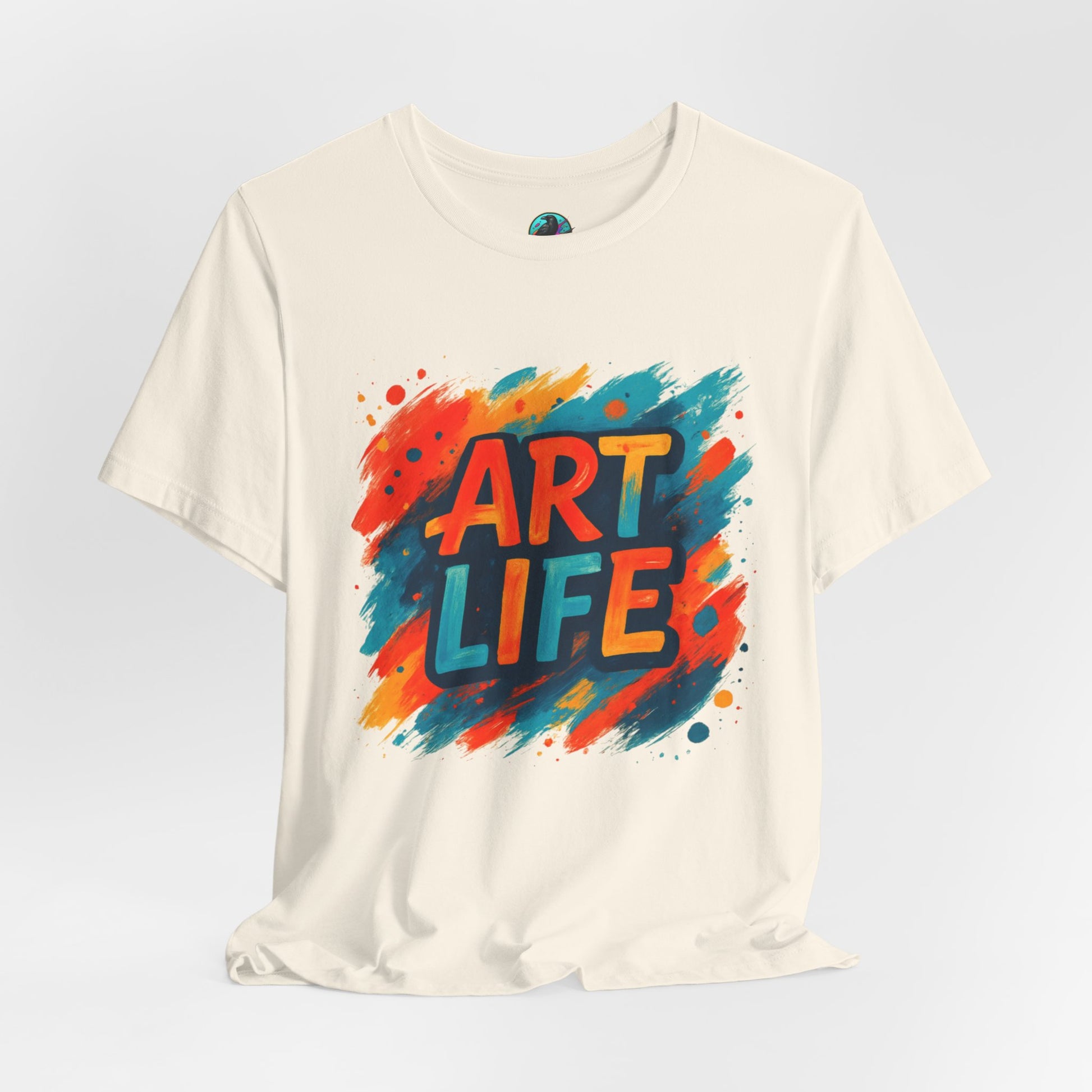Art Life Graphic Tee - Colorful Painter Brushstroke T‑Shirt Printify
