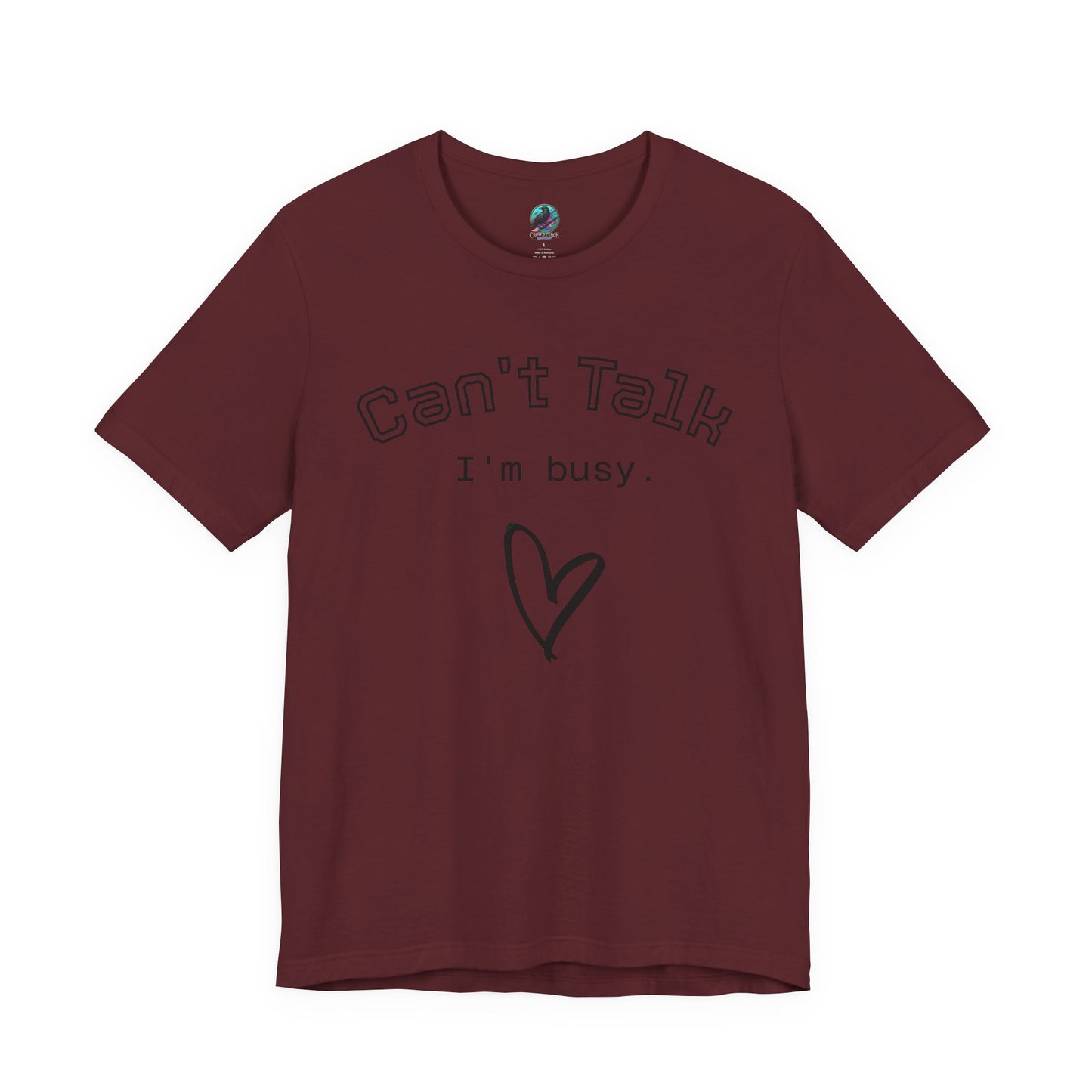 Can't Talk I'm Busy Tee – Cute Heart Graphic Casual T-Shirt Printify