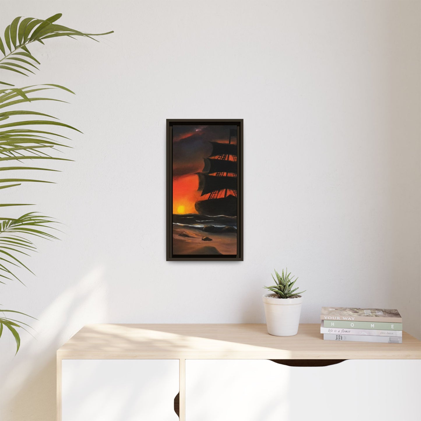 Pirate Ship Panel 2 - Framed Canvas Print Printify