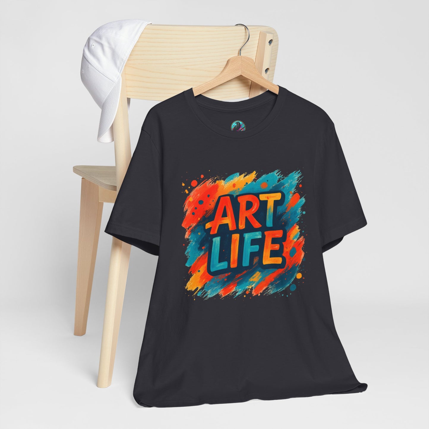 Art Life Graphic Tee - Colorful Painter Brushstroke T‑Shirt Printify