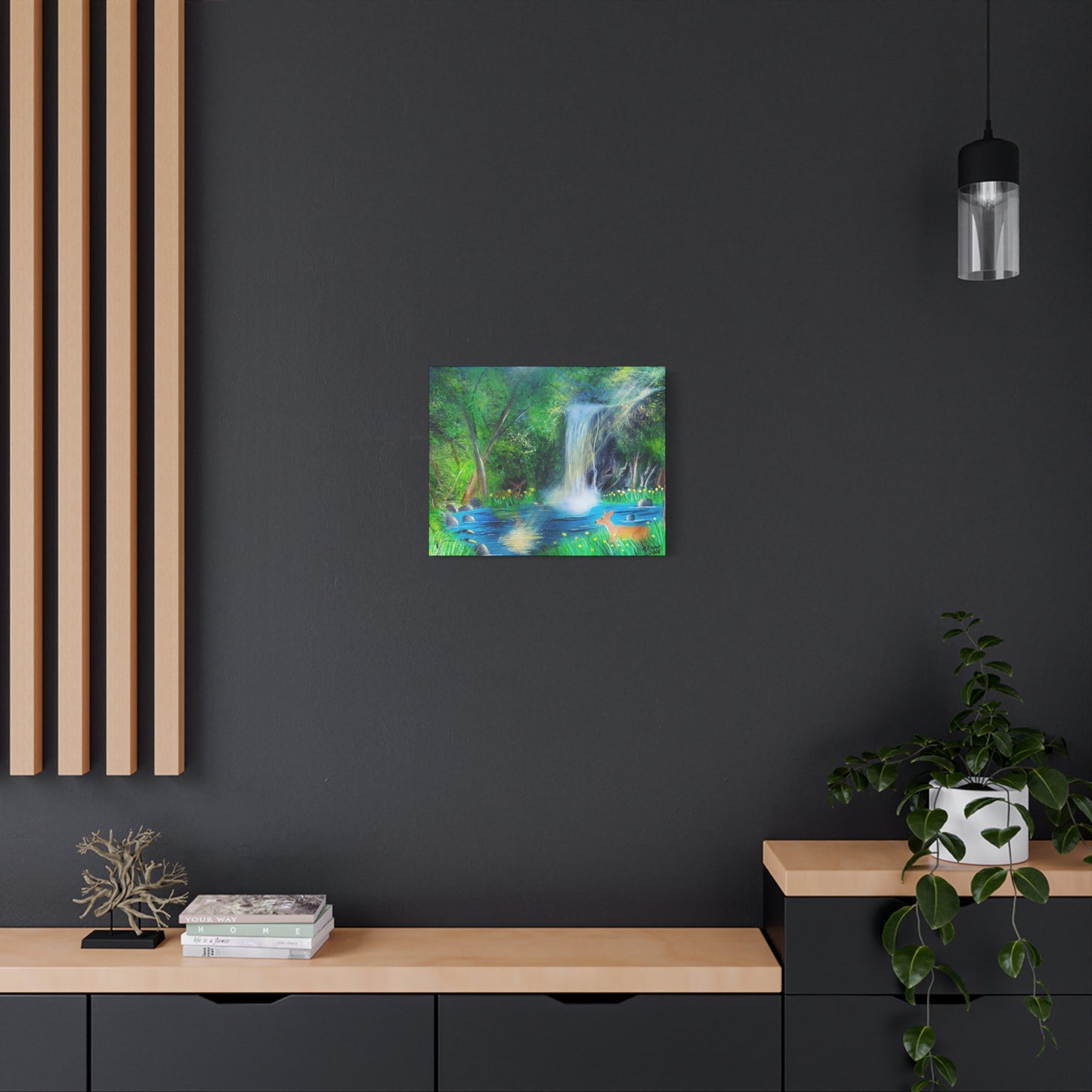 Serene Escape Canvas Print, Serene Landscape Art, Forest Decor, Tranquil Home Wall Art, Gifts for Nature Lovers