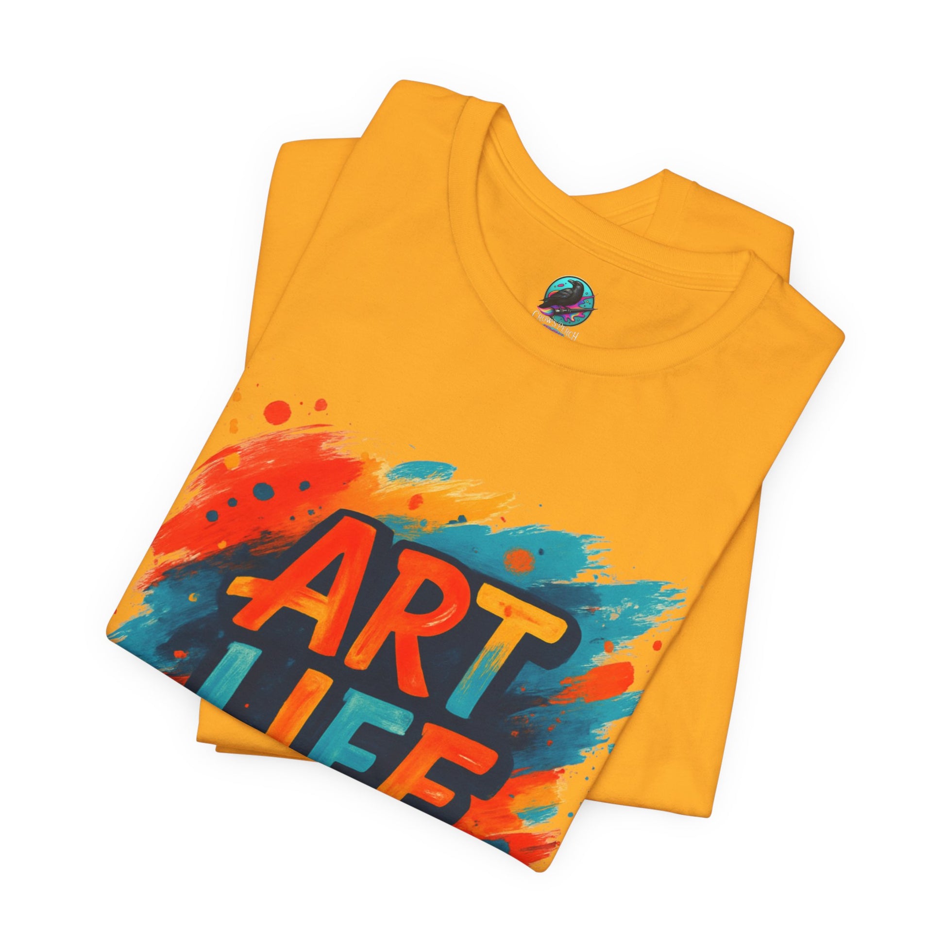 Art Life Graphic Tee - Colorful Painter Brushstroke T‑Shirt Printify