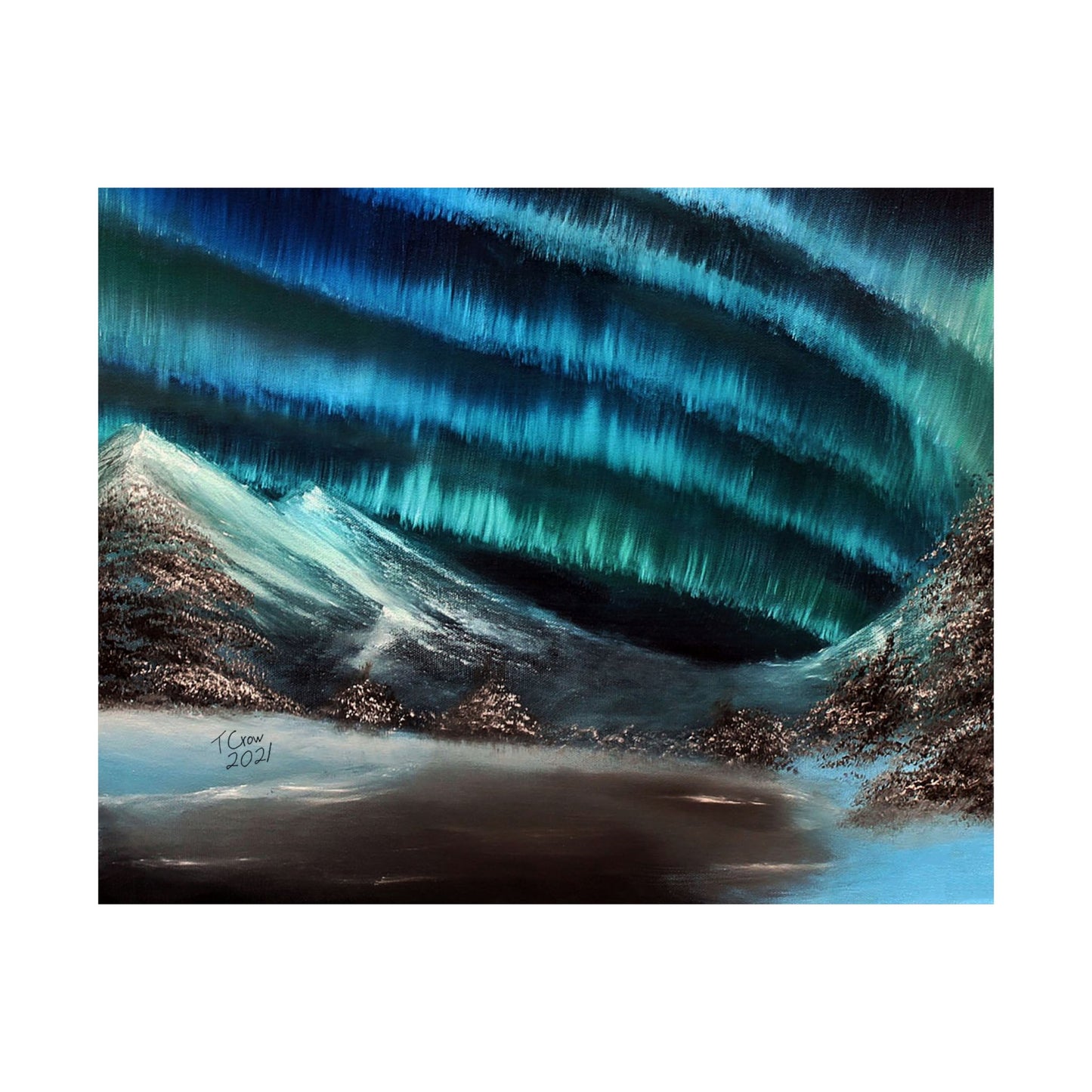Frozen Sky's Glow - Matte Poster Print
