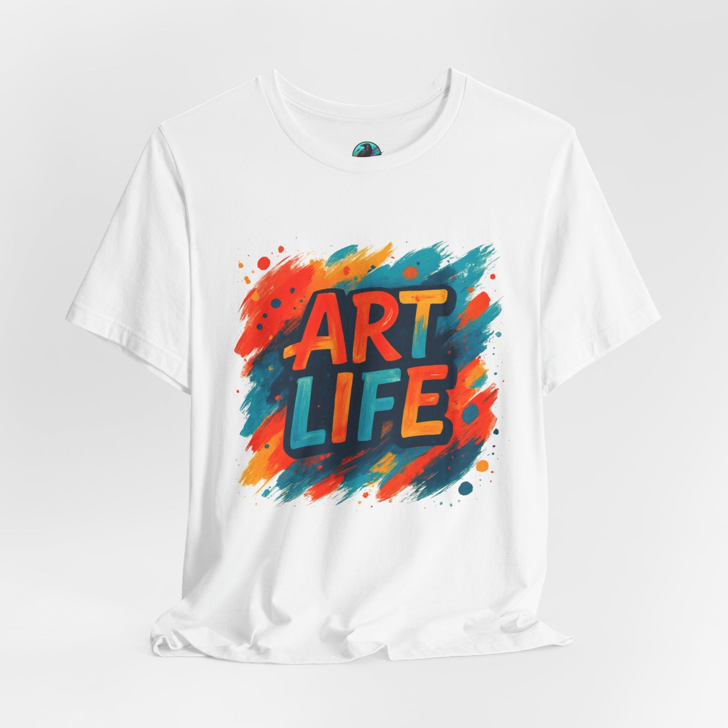 Art Life Graphic Tee - Colorful Painter Brushstroke T‑Shirt Printify